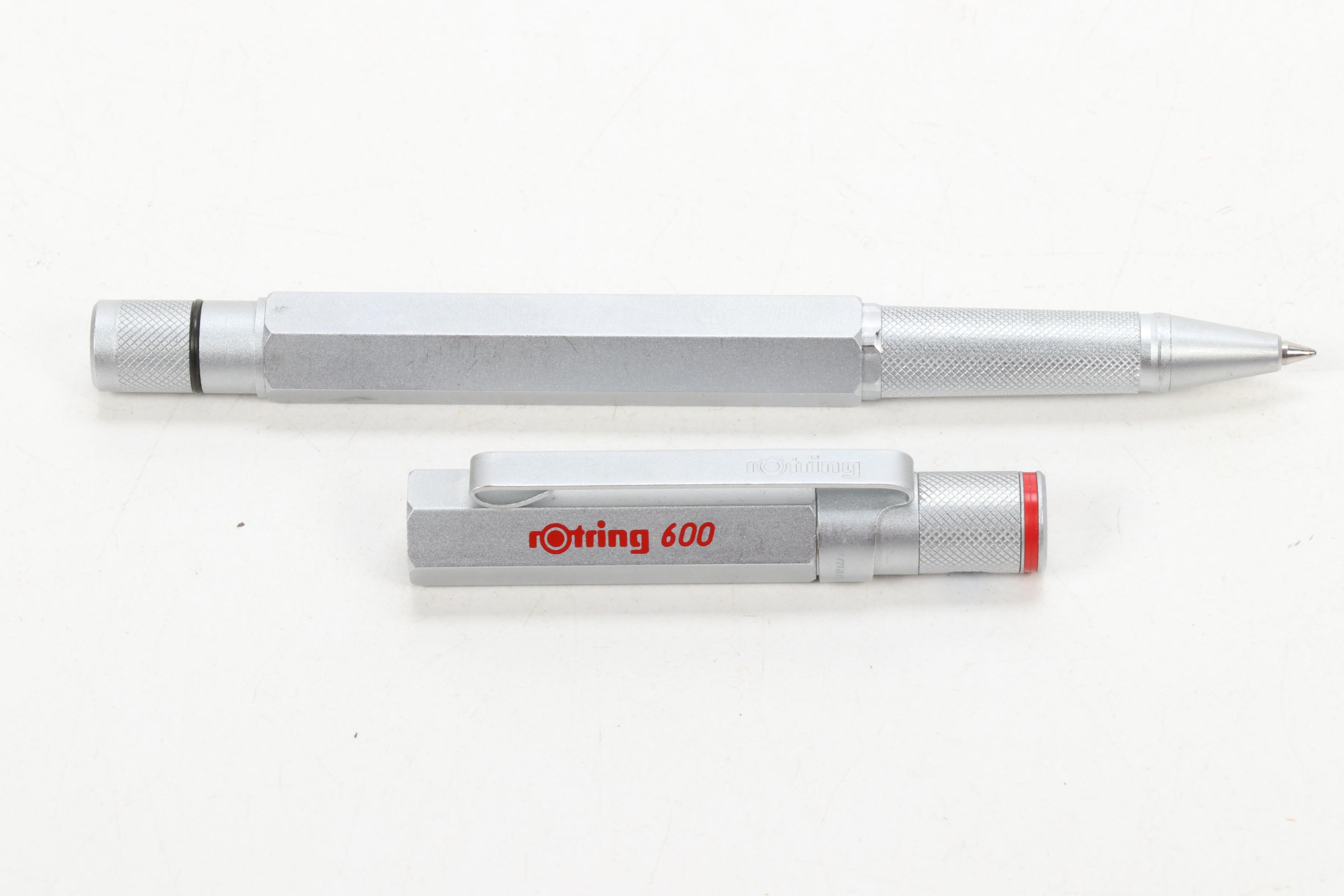 Rotring "600" Retractable and Capped Pen with Drafting Mechanical Pencil