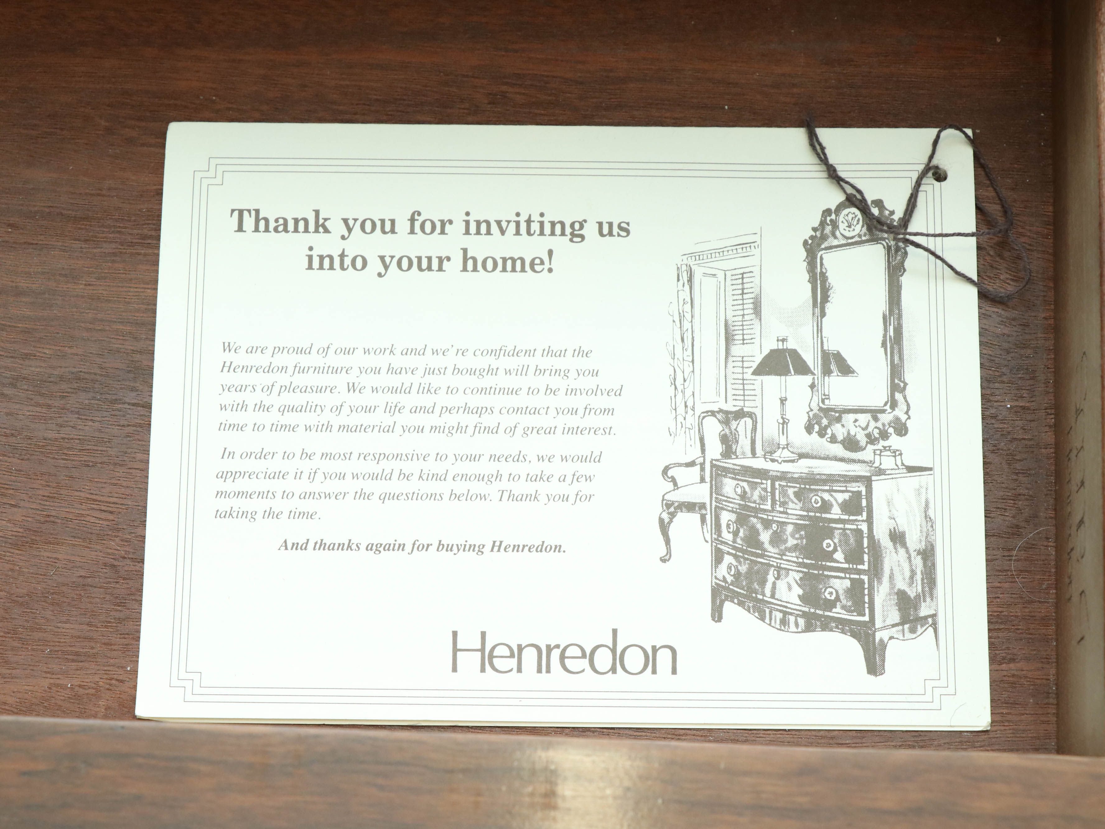 Henredon "Scene 4" Parquetry Three-Drawer Nightstand, circa 1980