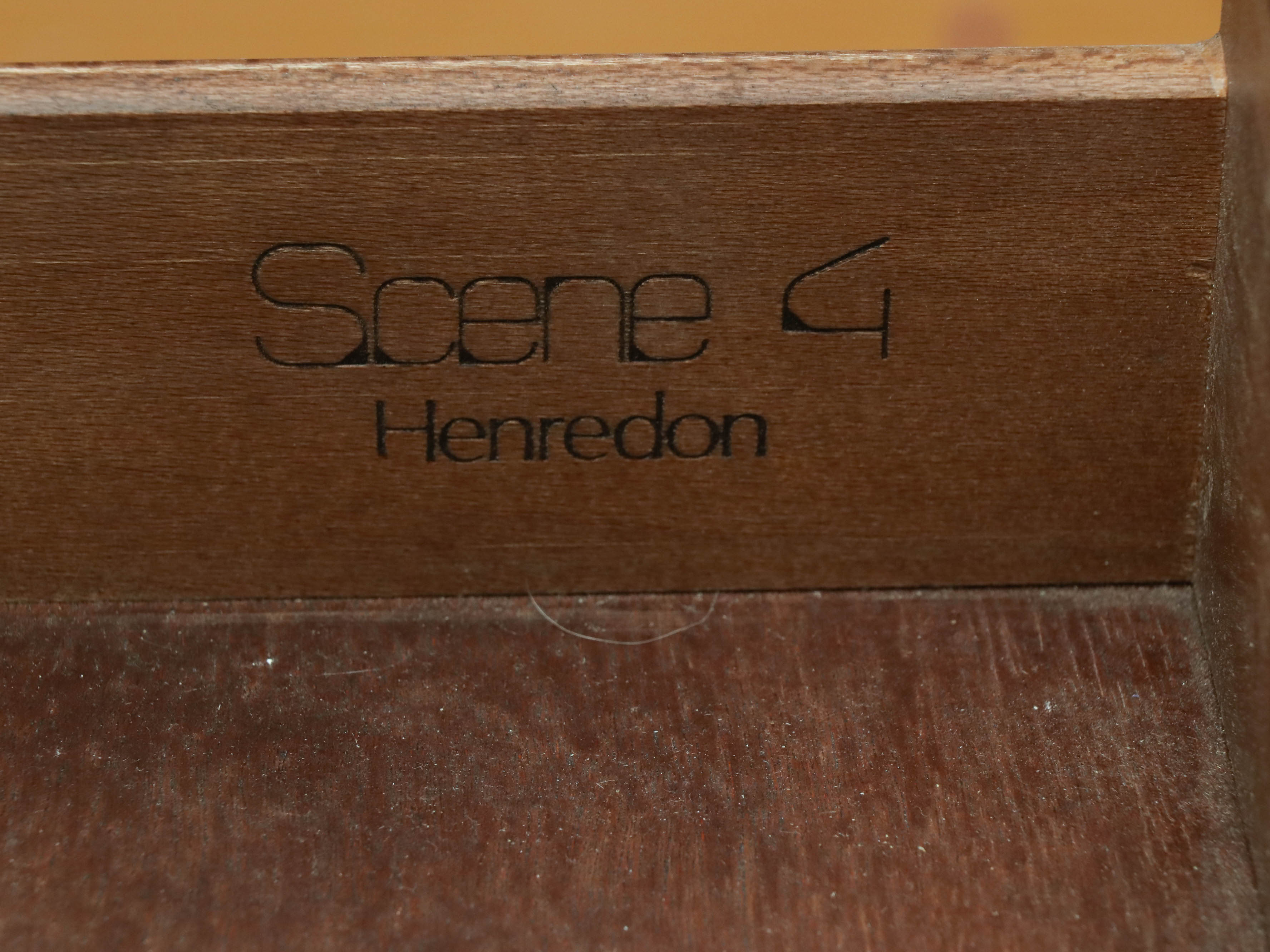 Henredon "Scene 4" Parquetry Three-Drawer Nightstand, circa 1980