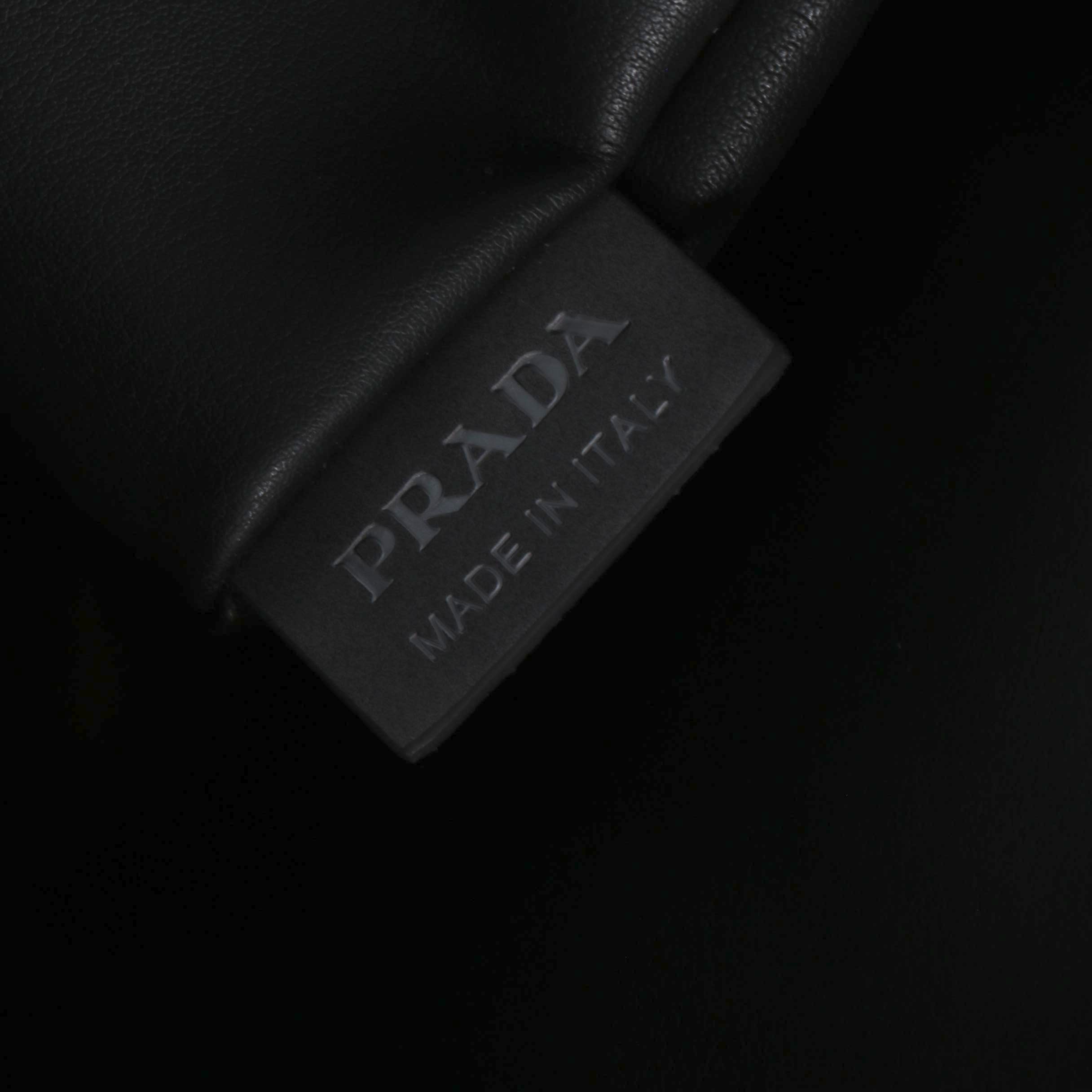 Prada Grigio Spazzolato Shopping Tote in Glazed Leather