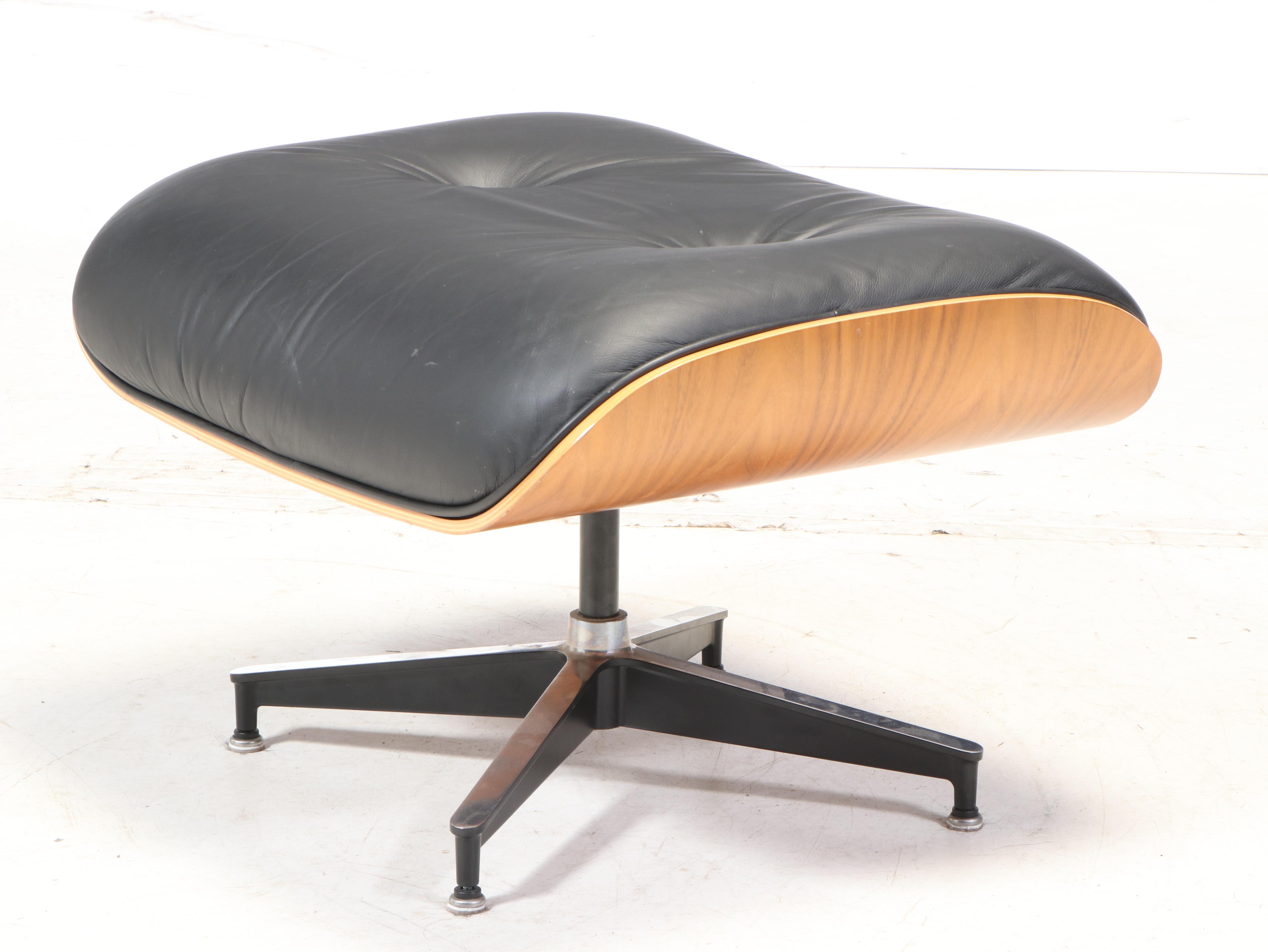 Charles & Ray Eames for Herman Miller Laminated Walnut Lounge Chair and Ottoman
