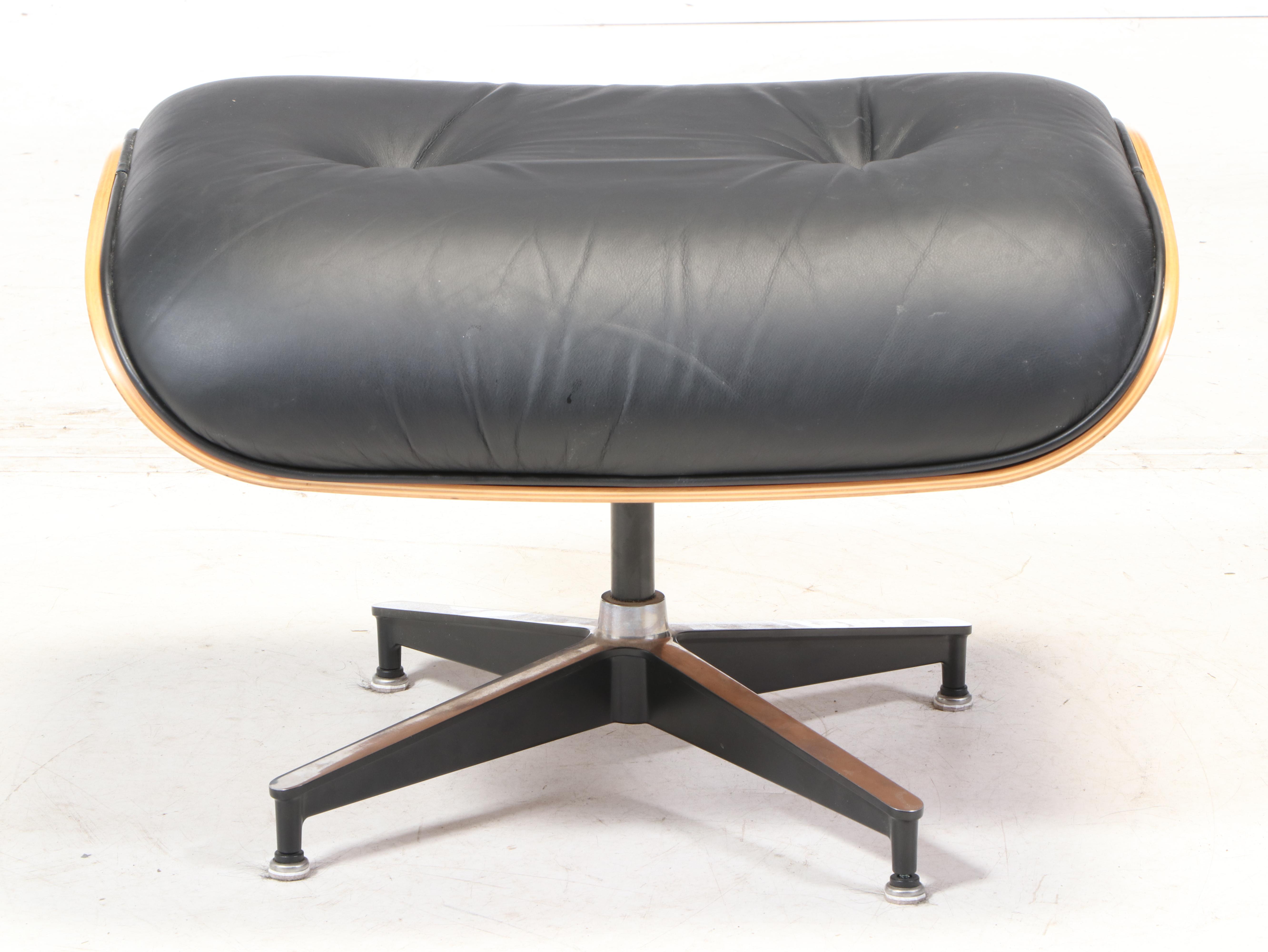 Charles & Ray Eames for Herman Miller Laminated Walnut Lounge Chair and Ottoman