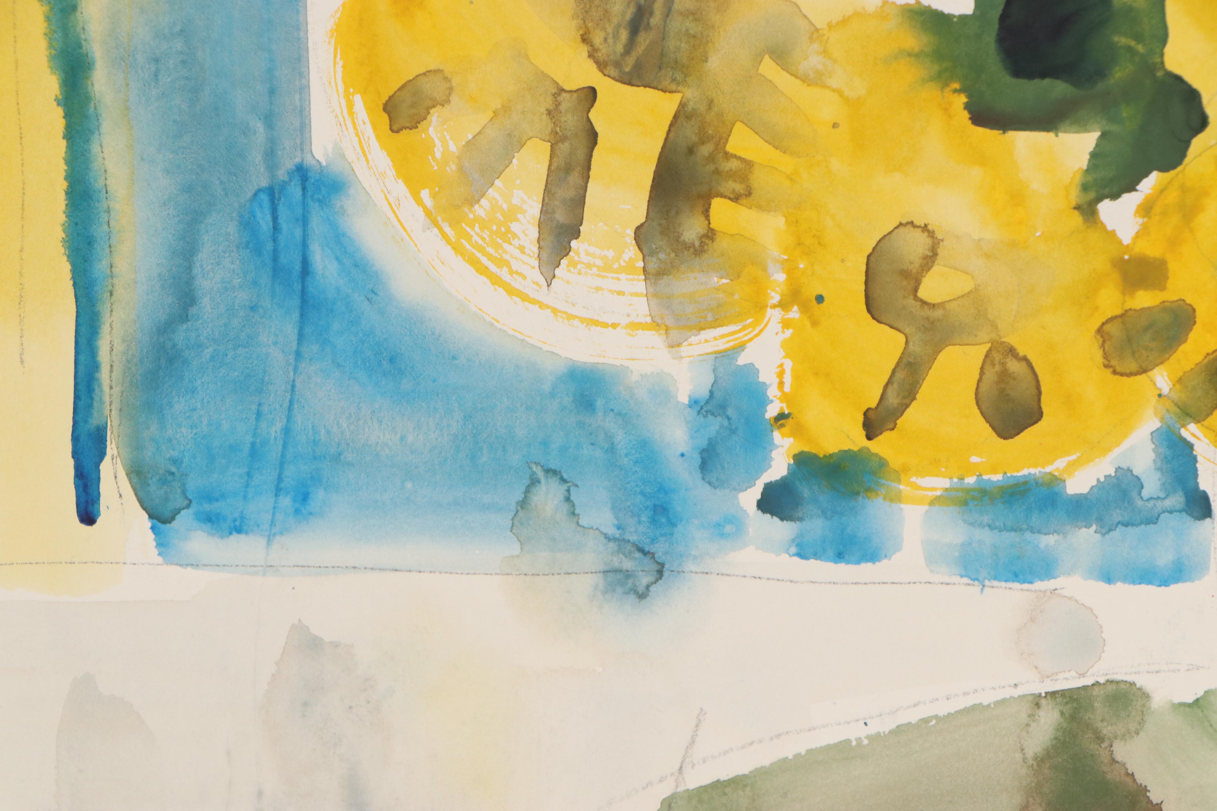 Jack Meanwell Still Life Watercolor Painting of Marigolds, 1978