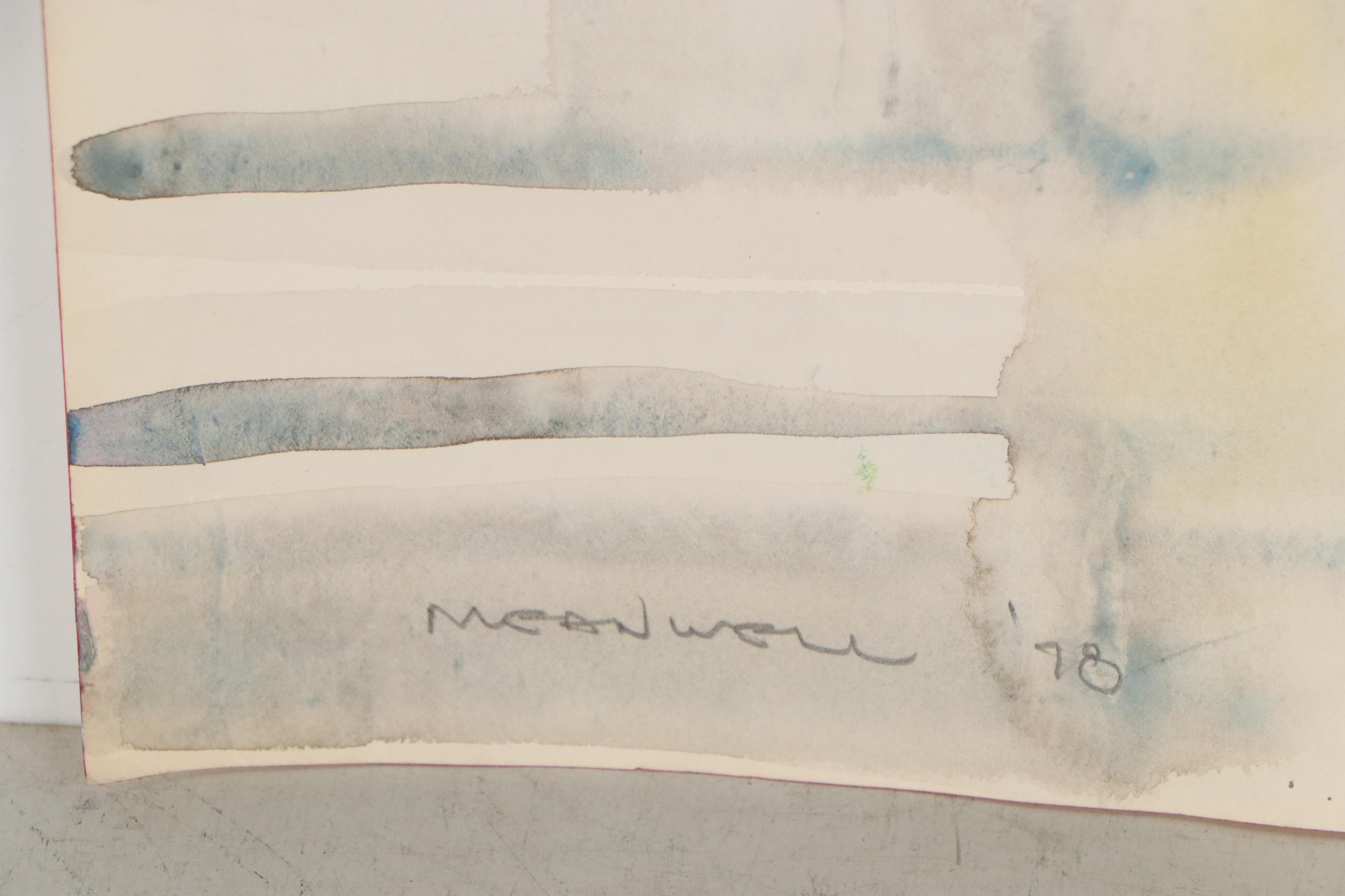 Jack Meanwell Still Life Watercolor Painting of Marigolds, 1978