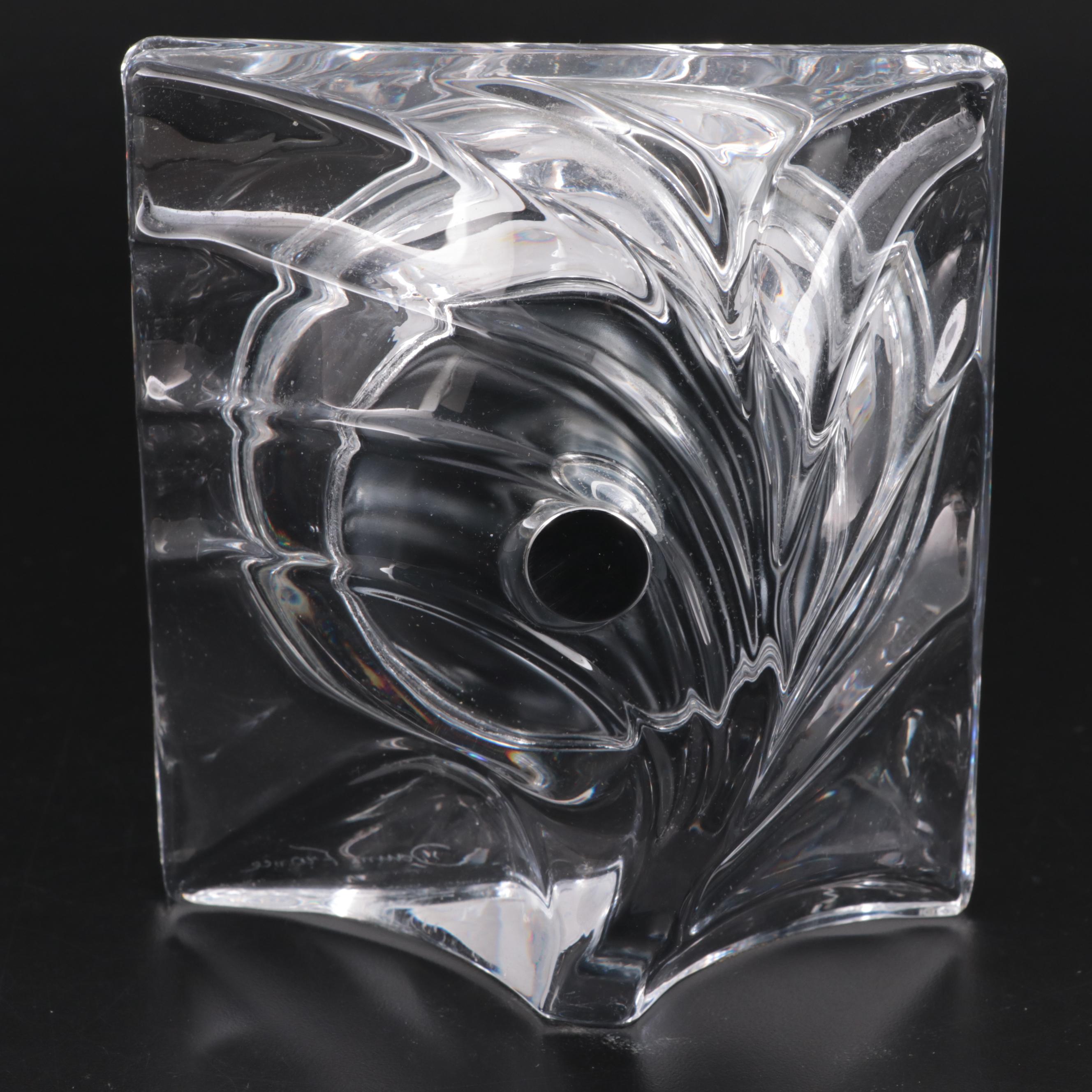 Daum Crystal Desk Clock, Late 20th to 21st Century