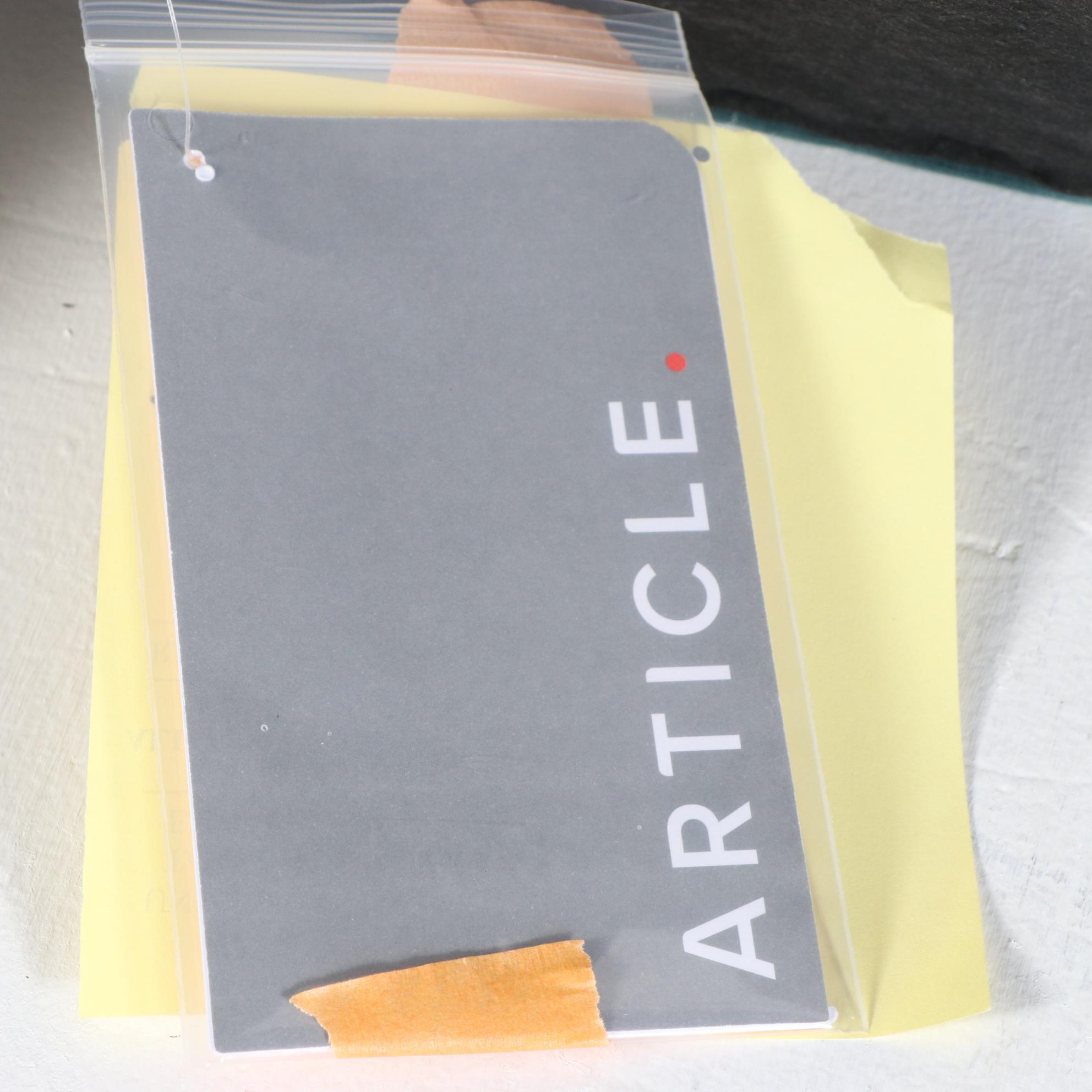 Article "Sven" Mid Century Modern Style Velvet Upholstered Ottoman