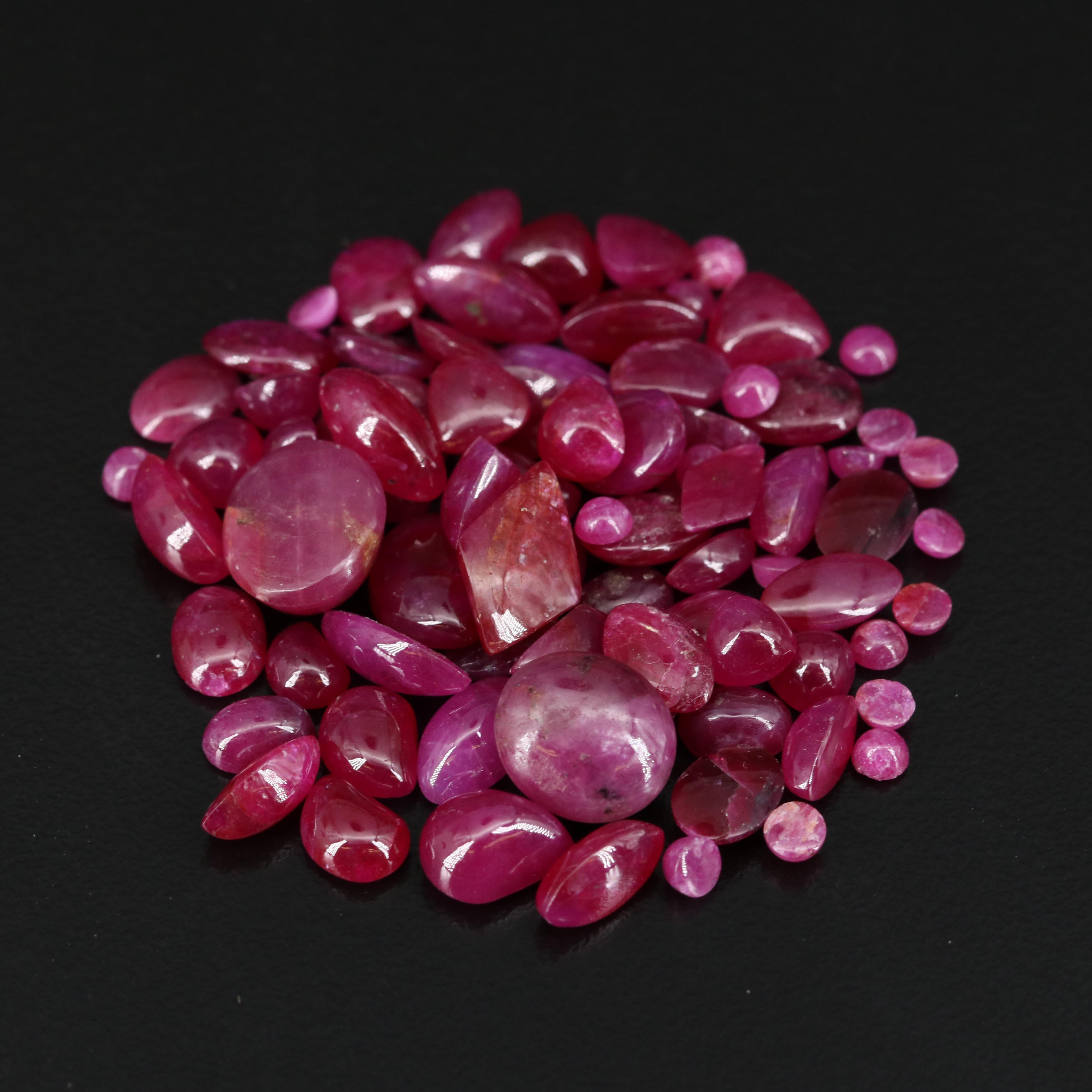 Loose Mixed Cut Corundum Cabochons