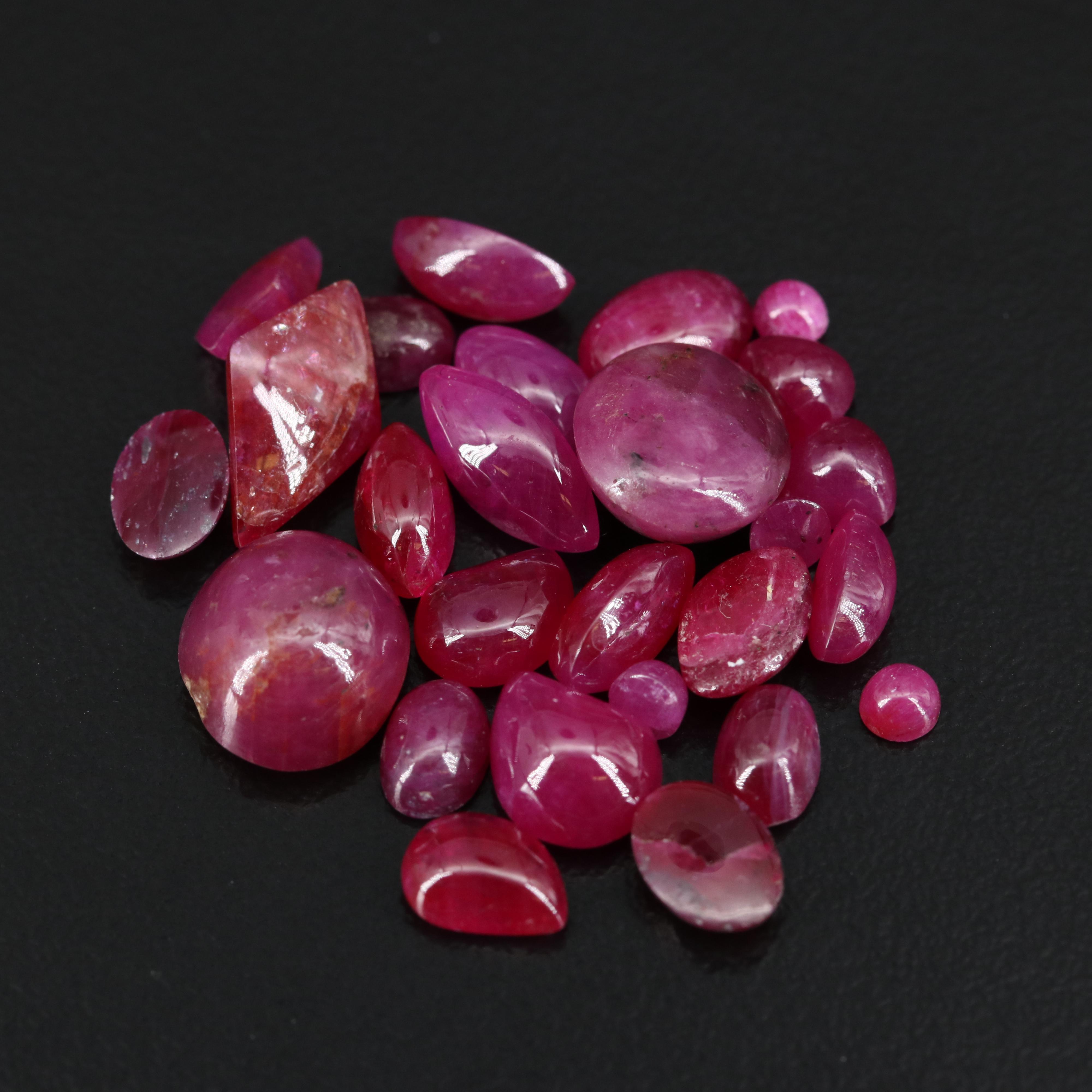 Loose Mixed Cut Corundum Cabochons