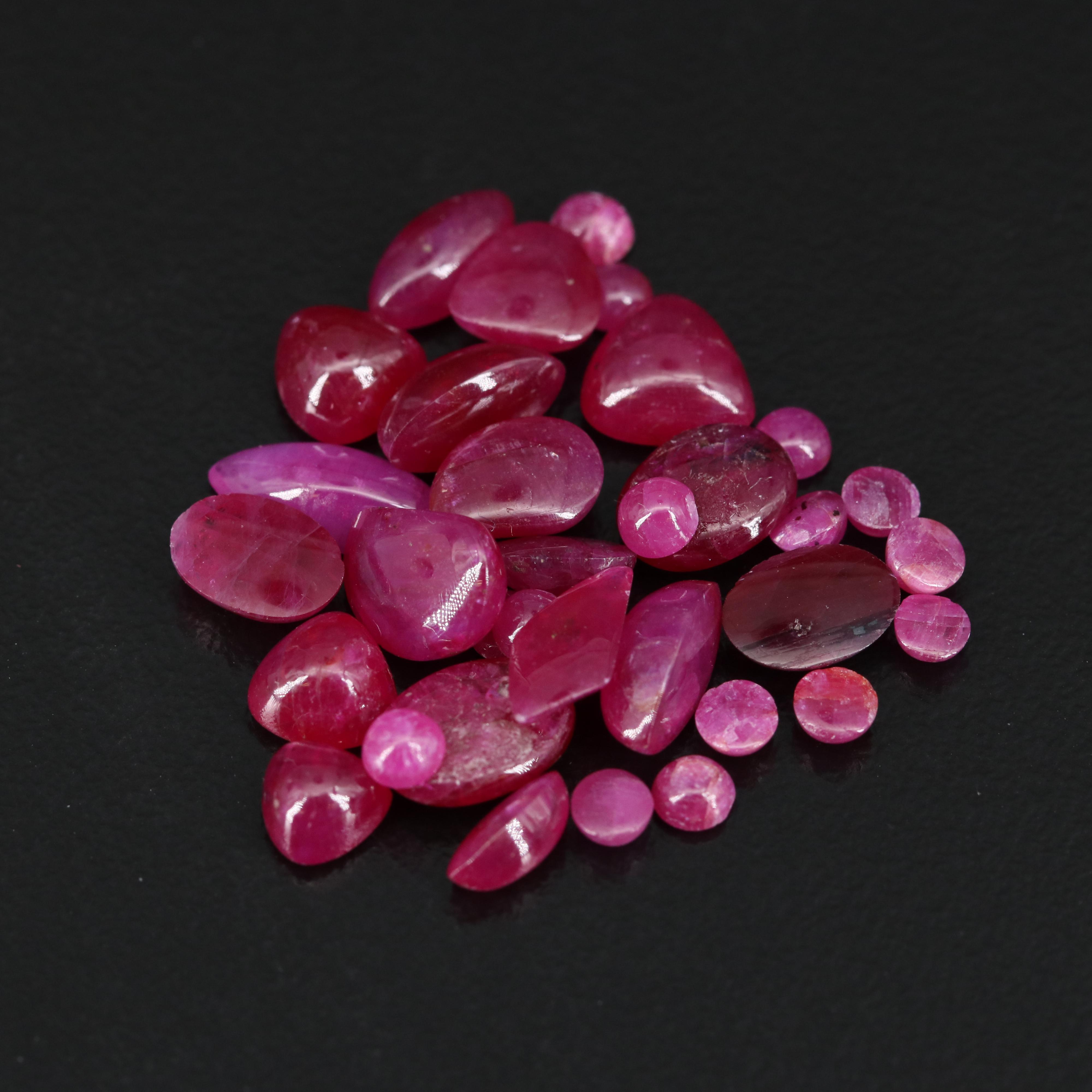 Loose Mixed Cut Corundum Cabochons
