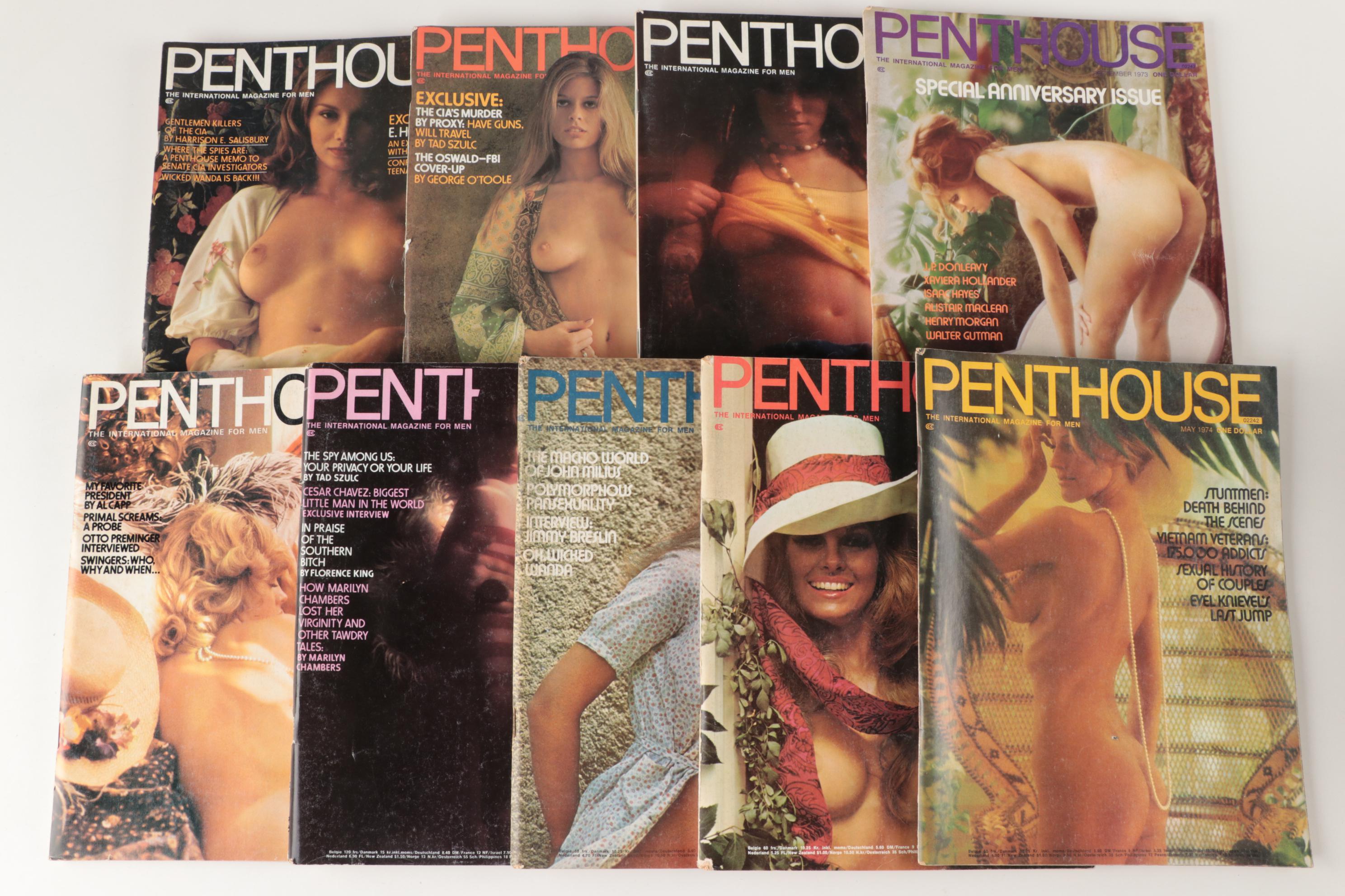 "Penthouse" Magazines Including "Special Anniversary Issue" and More, 1970s