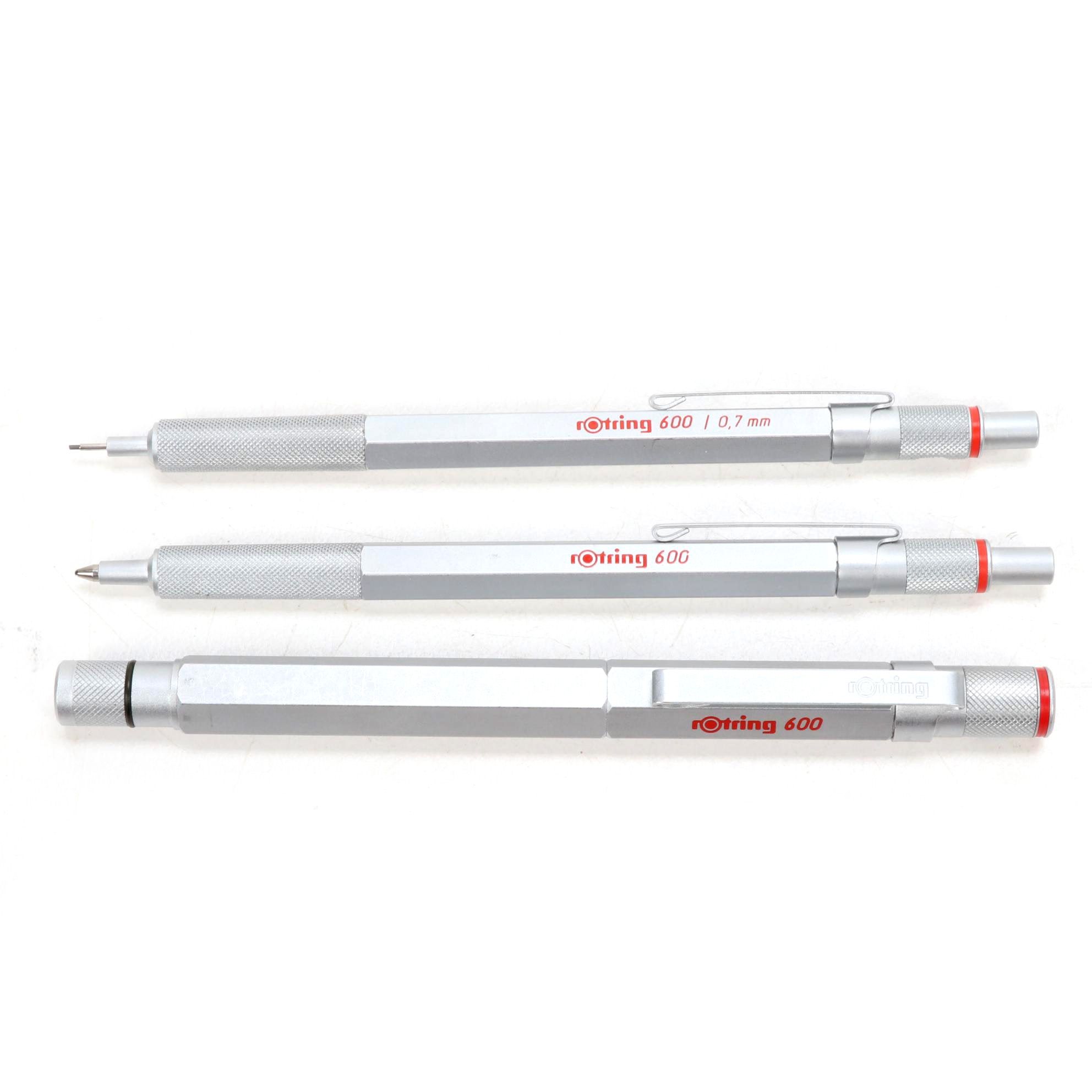 Rotring "600" Retractable and Capped Pen with Drafting Mechanical Pencil