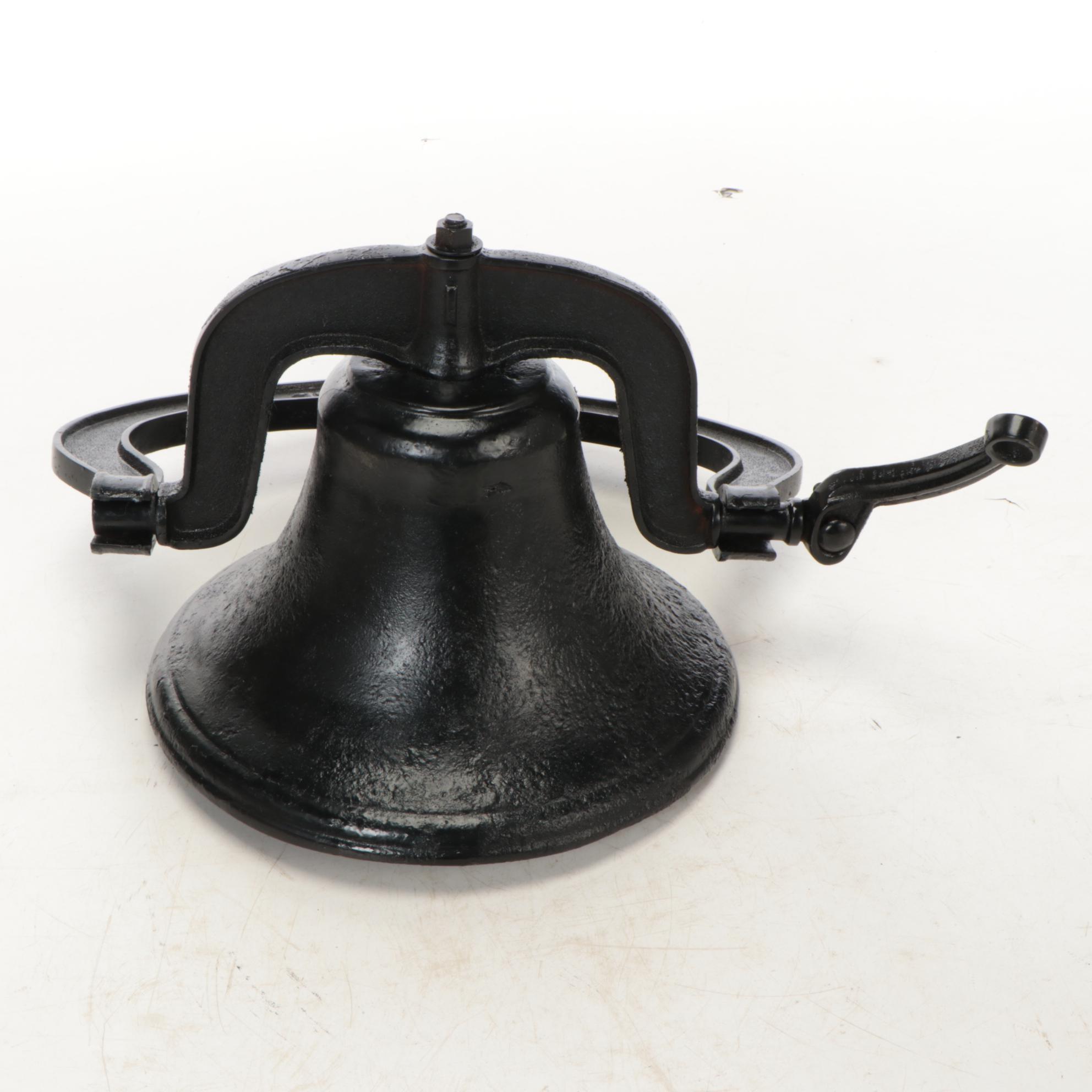 Crystal Metal No. 1 Yoke Painted Cast Iron Bell, Antique