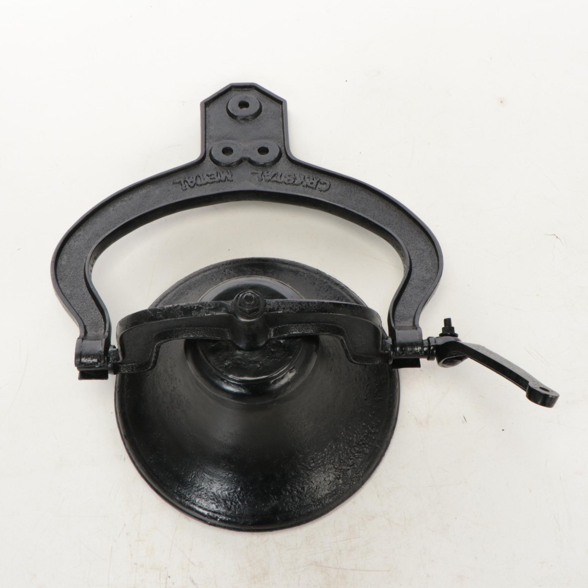 Crystal Metal No. 1 Yoke Painted Cast Iron Bell, Antique