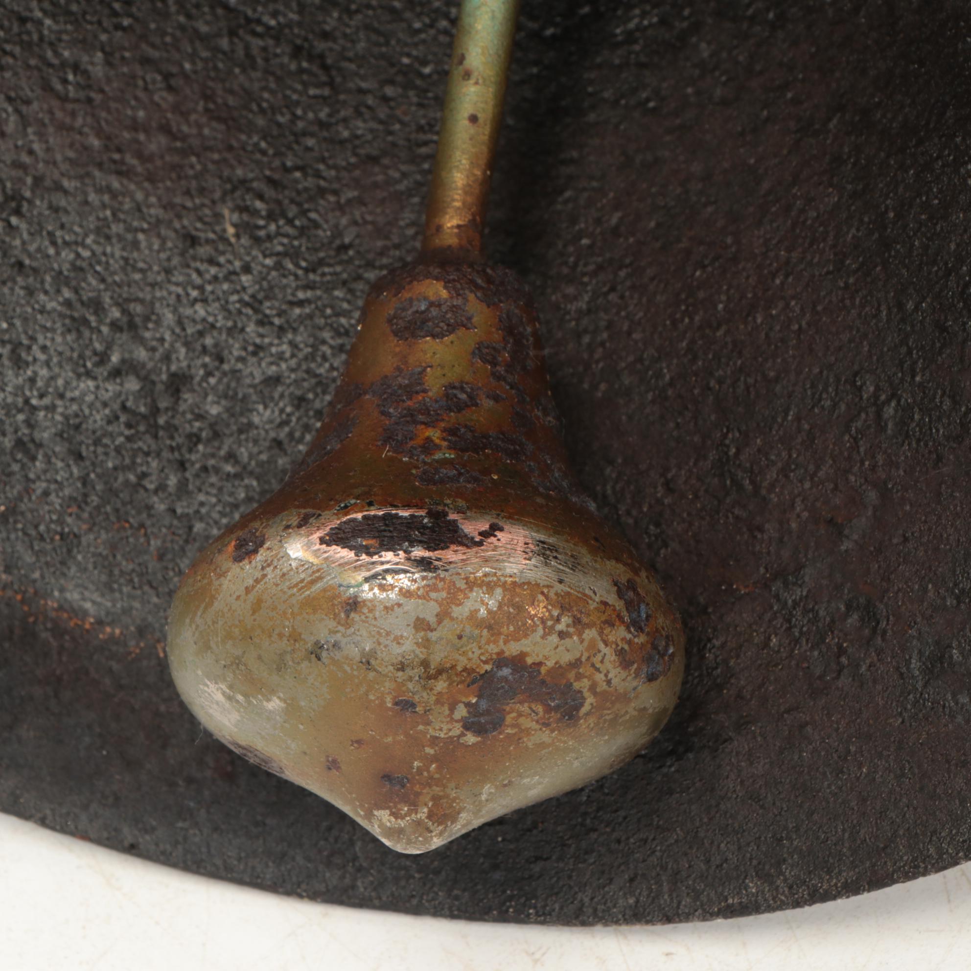 Crystal Metal No. 1 Yoke Painted Cast Iron Bell, Antique