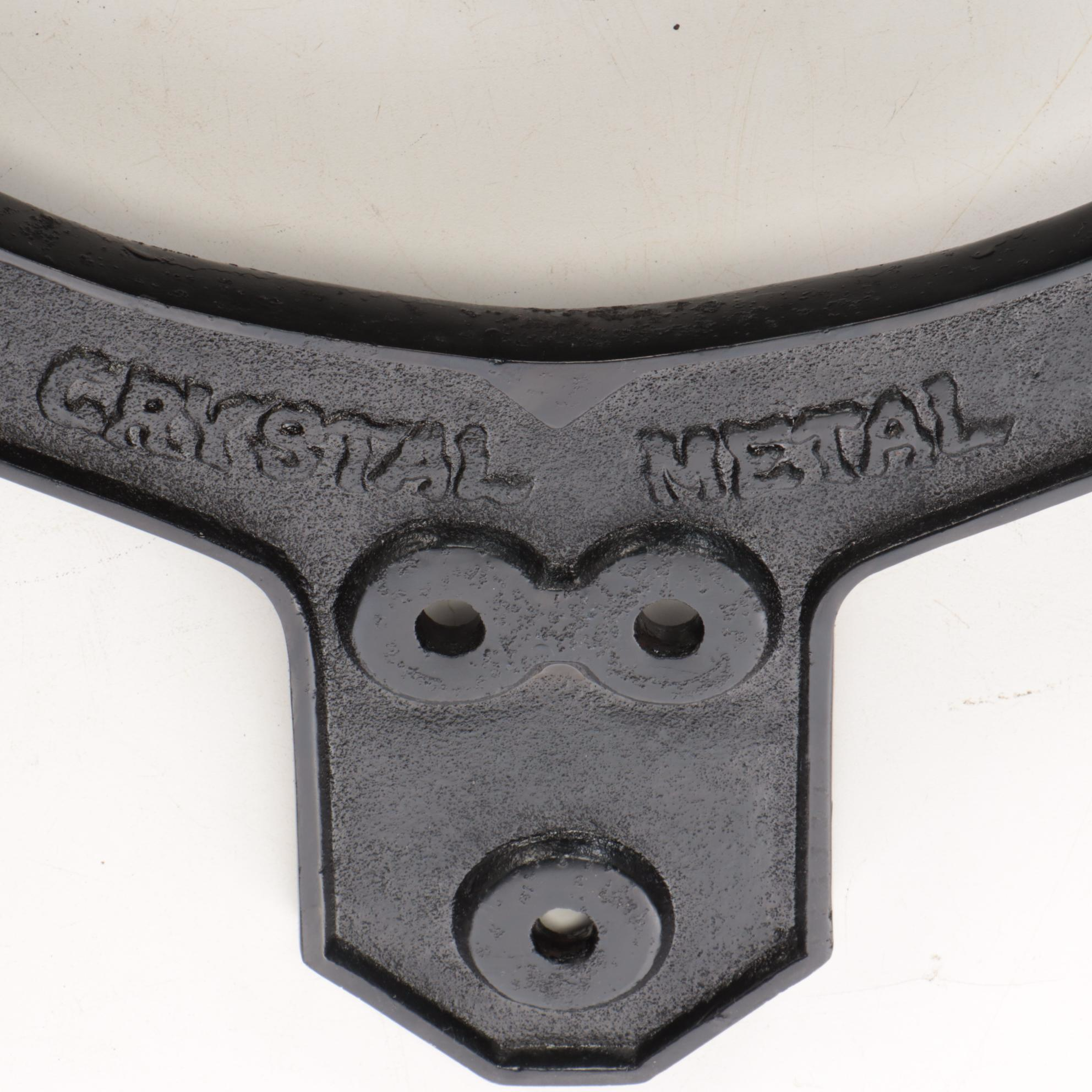 Crystal Metal No. 1 Yoke Painted Cast Iron Bell, Antique