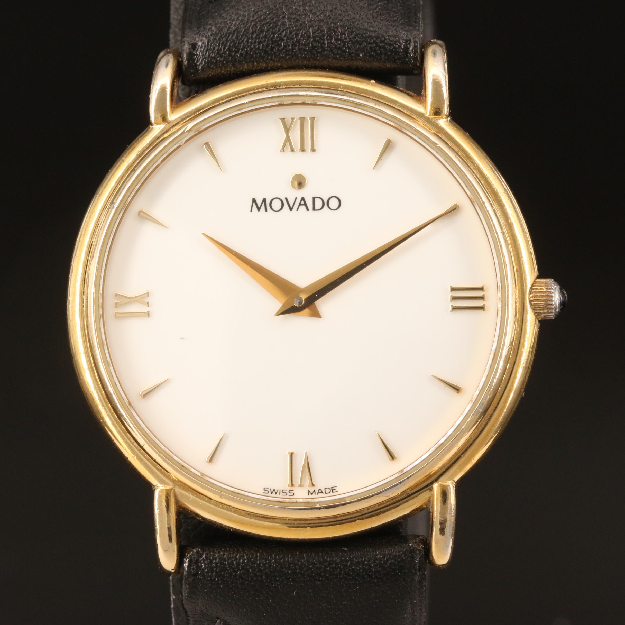 Movado Gold Tone Stainless Steel Watch