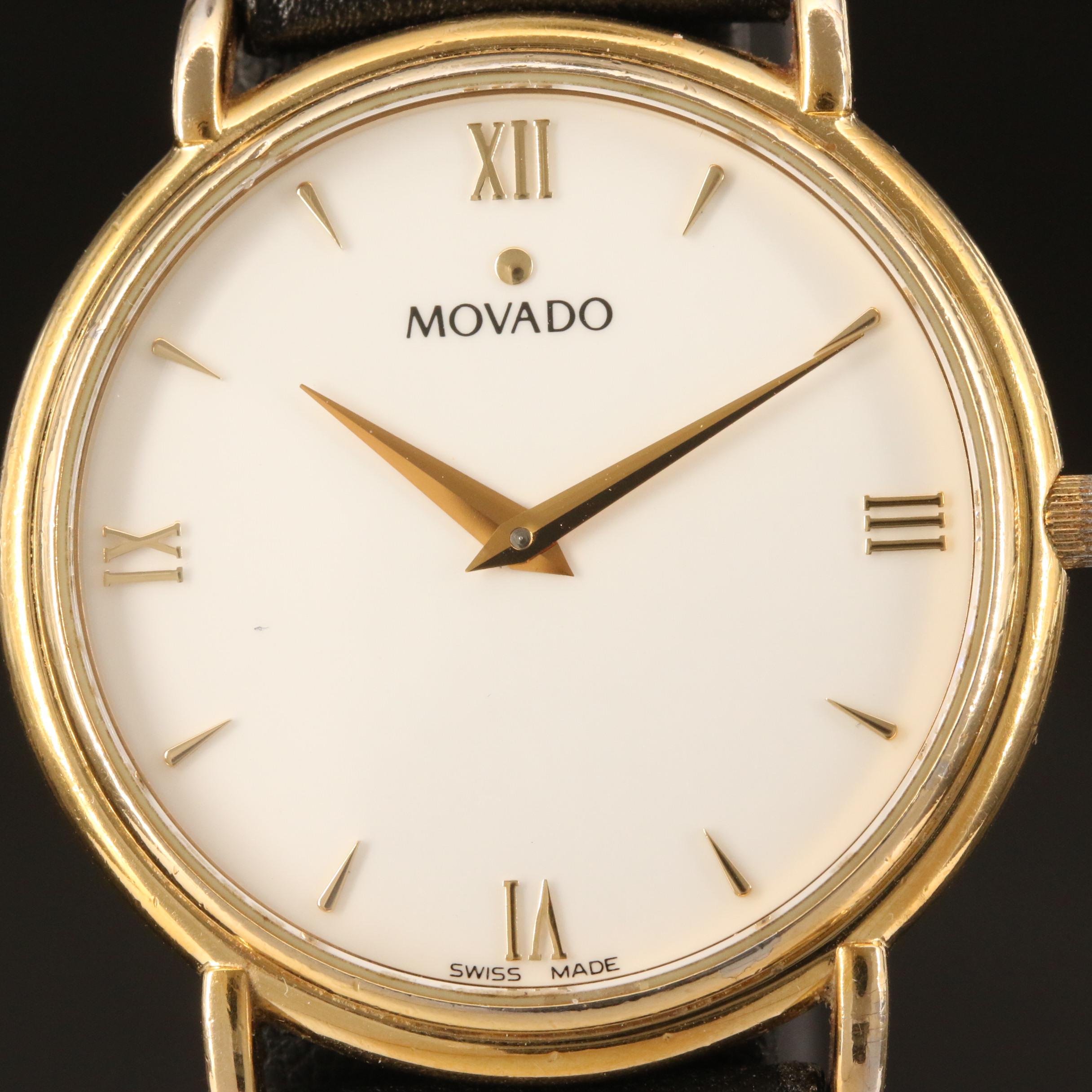 Movado Gold Tone Stainless Steel Watch
