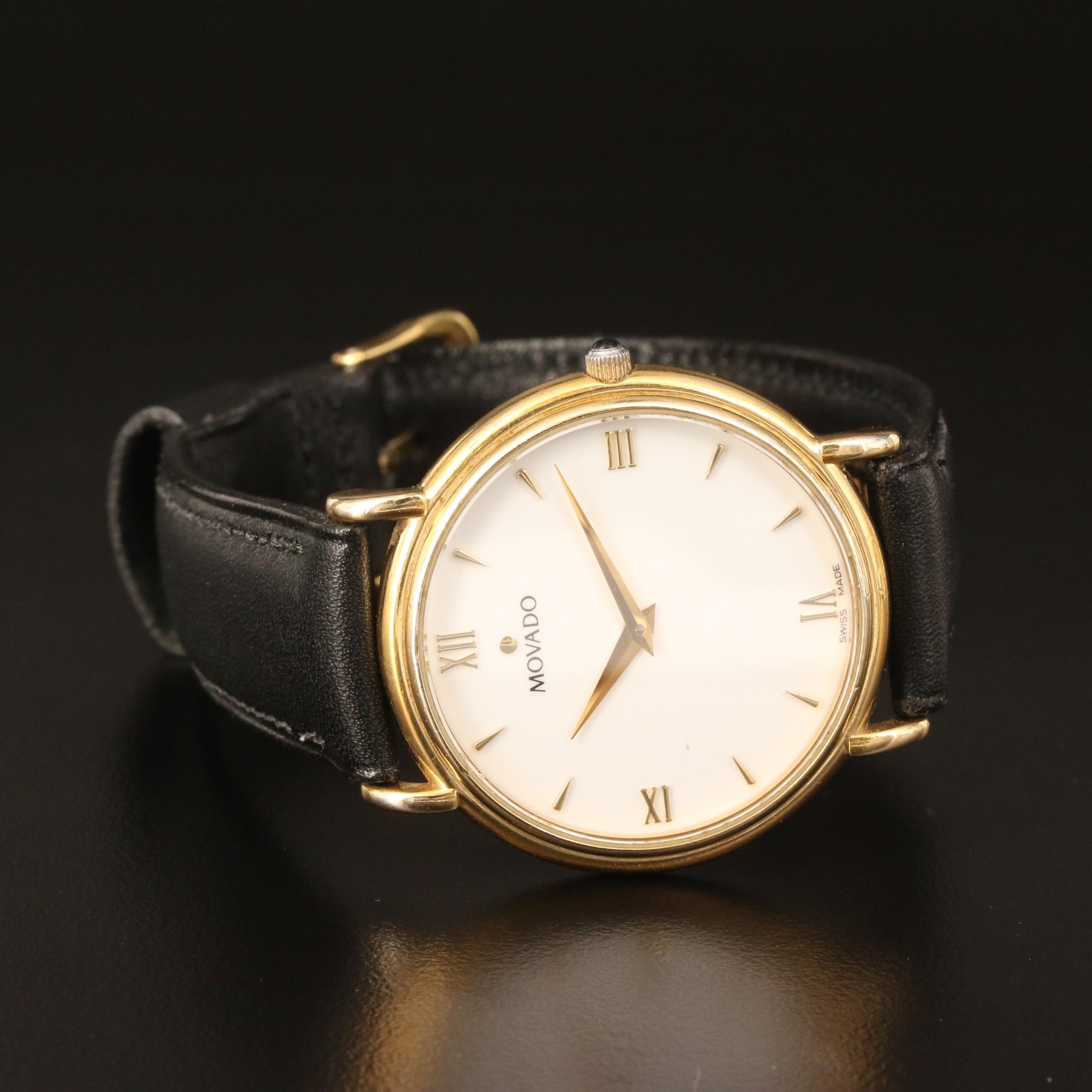 Movado Gold Tone Stainless Steel Watch