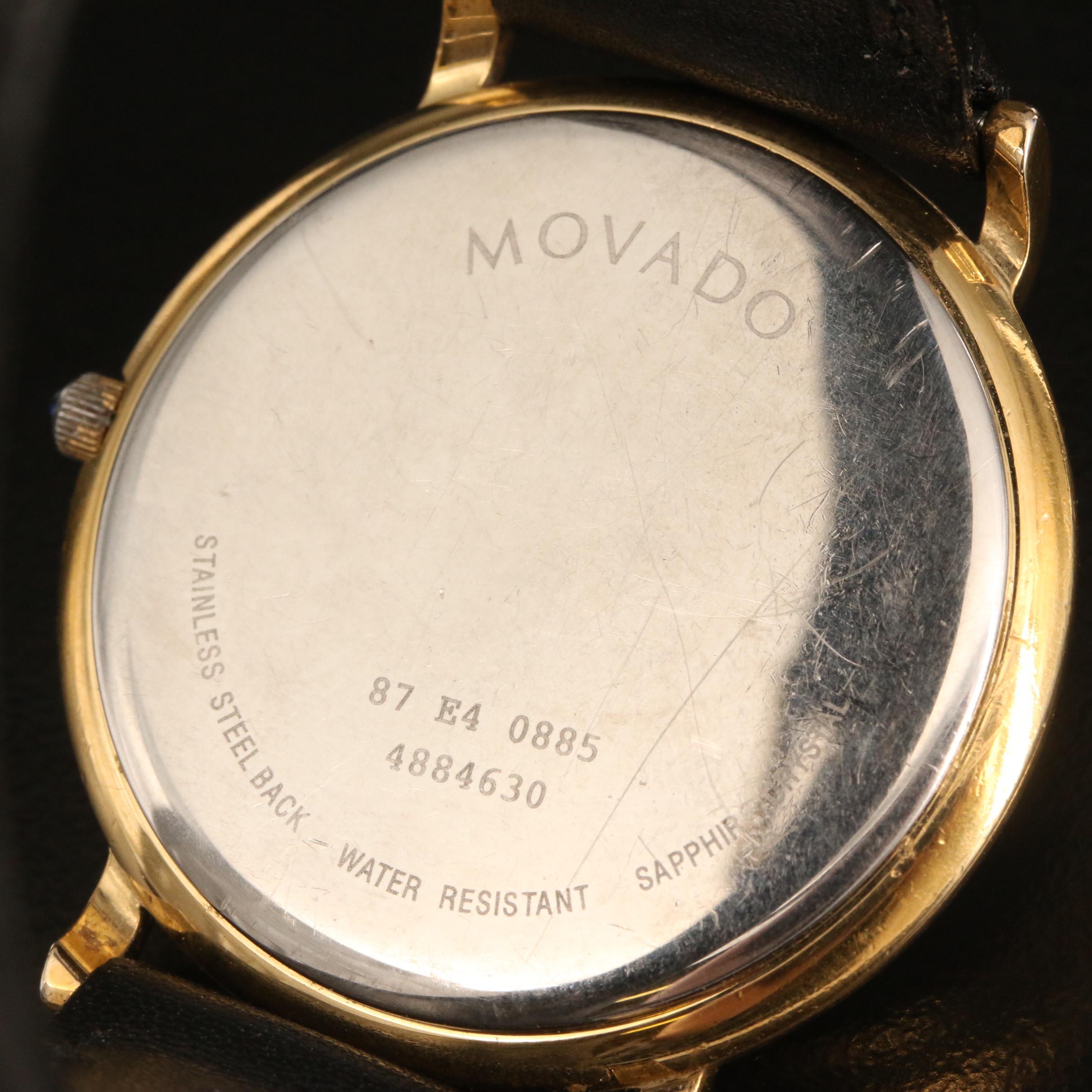 Movado Gold Tone Stainless Steel Watch