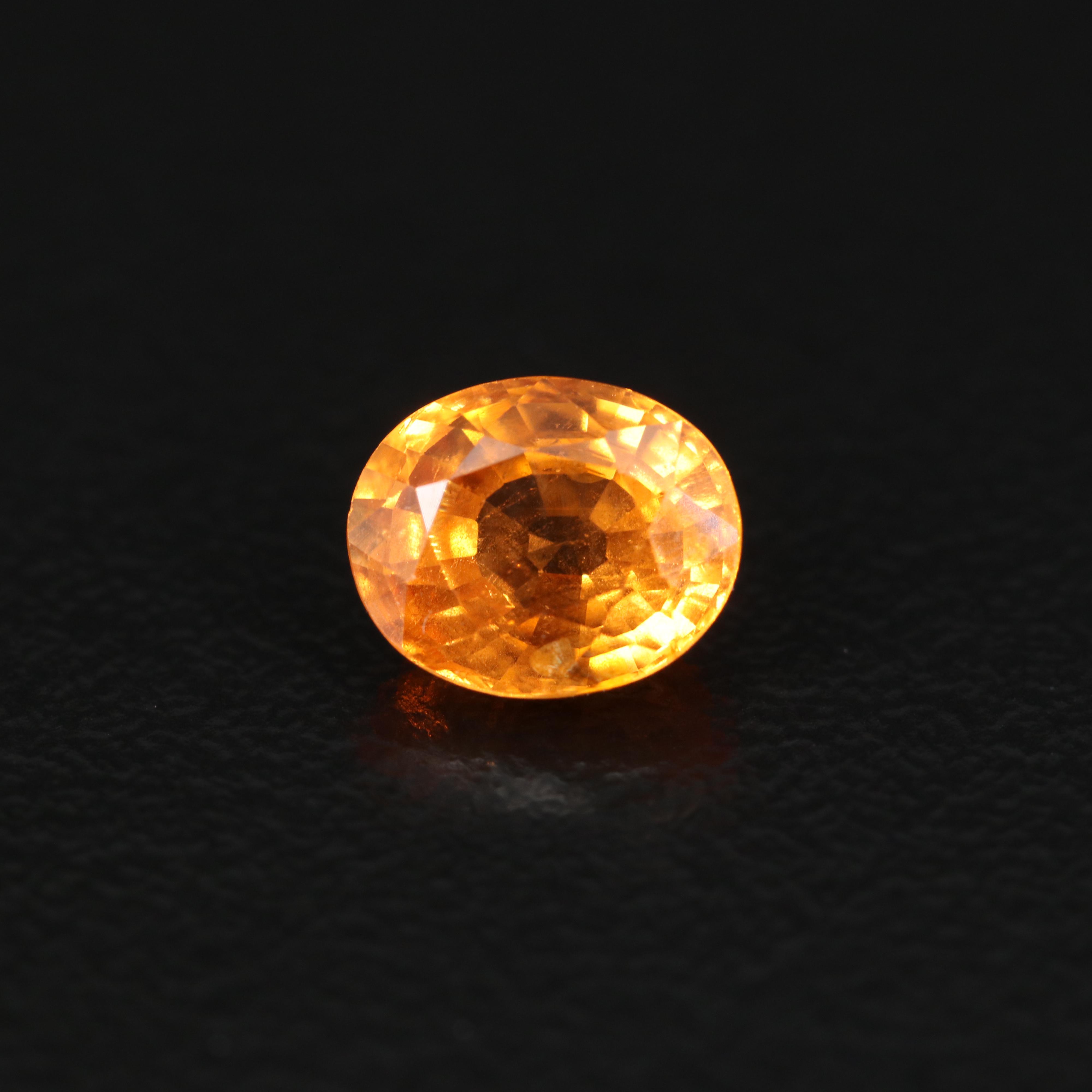 Loose 1.57 CT Oval Faceted Spessartine