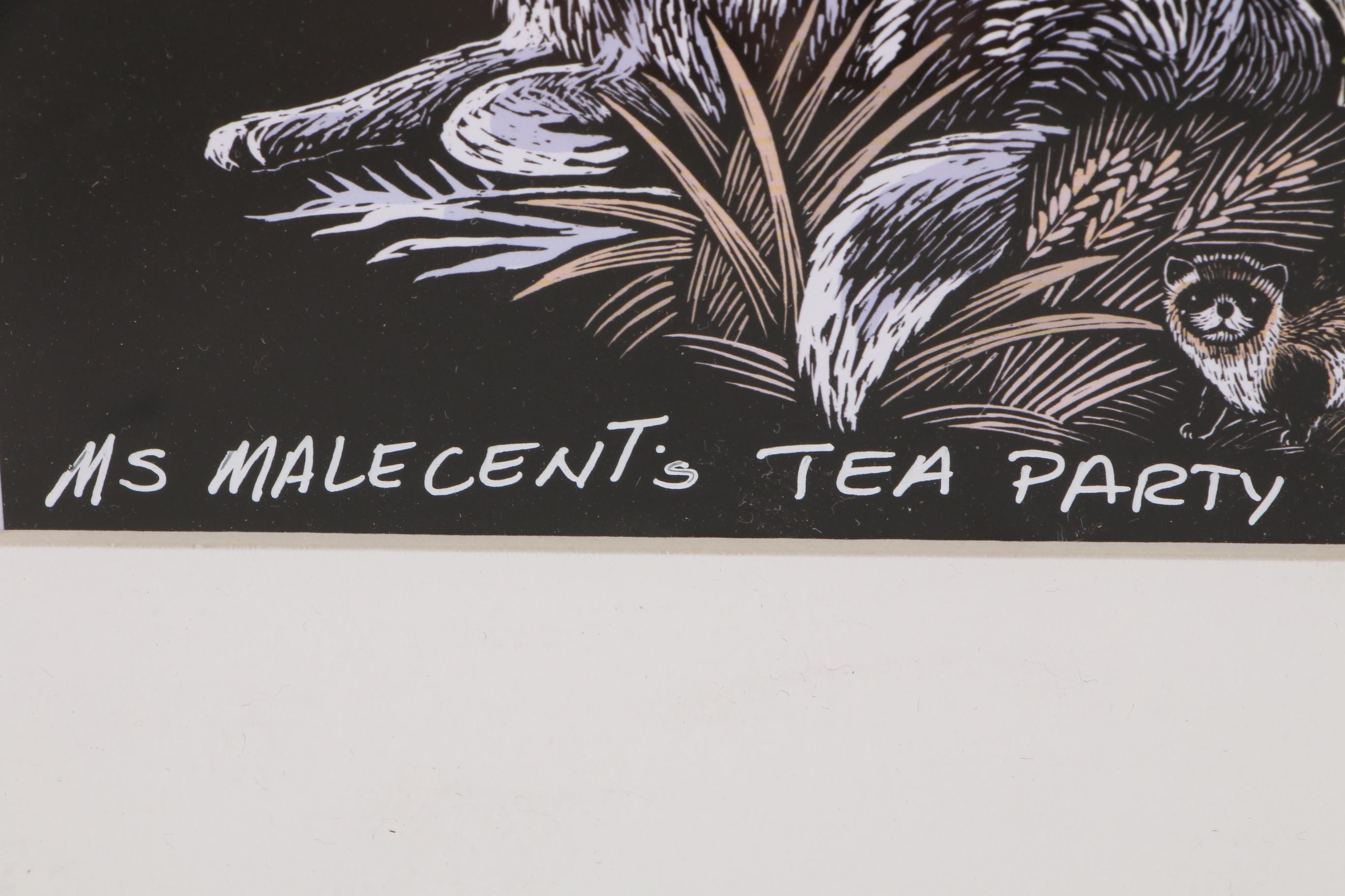 Evangelia Philippidis Giclée "Ms. Malecent's Tea Party," 2019