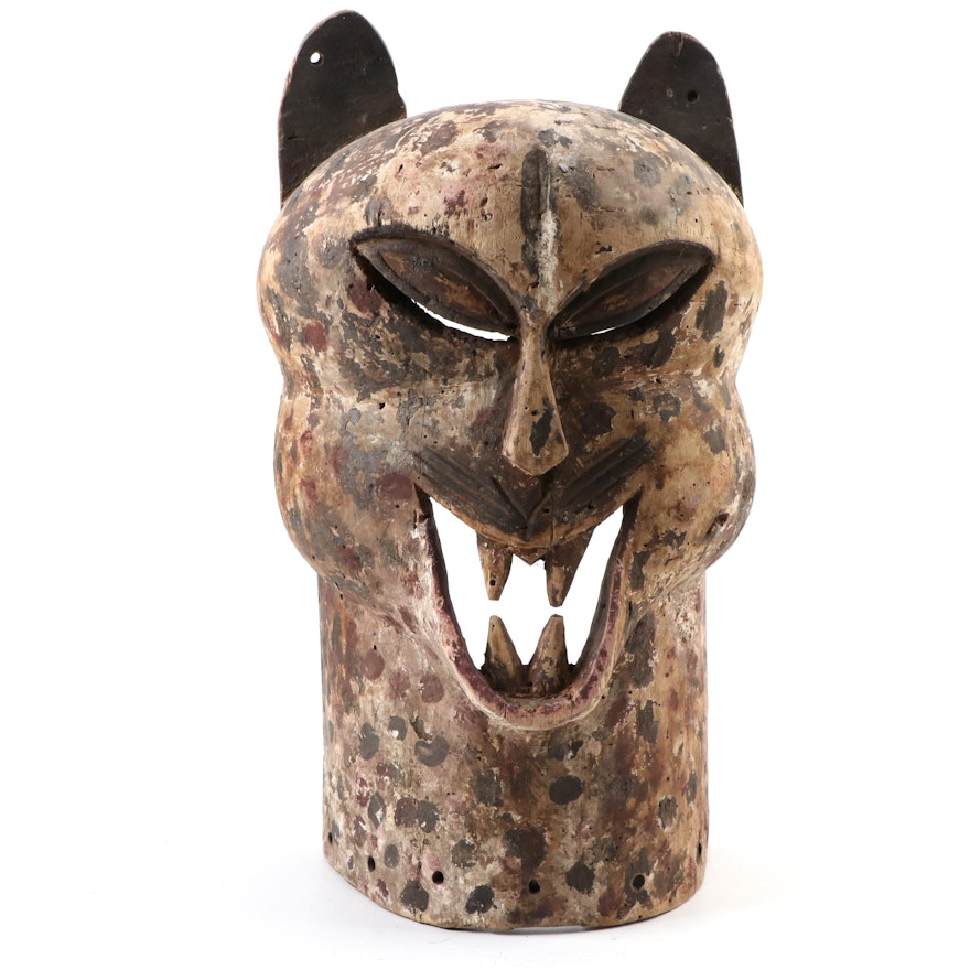 Central African Style Wood Leopard Mask