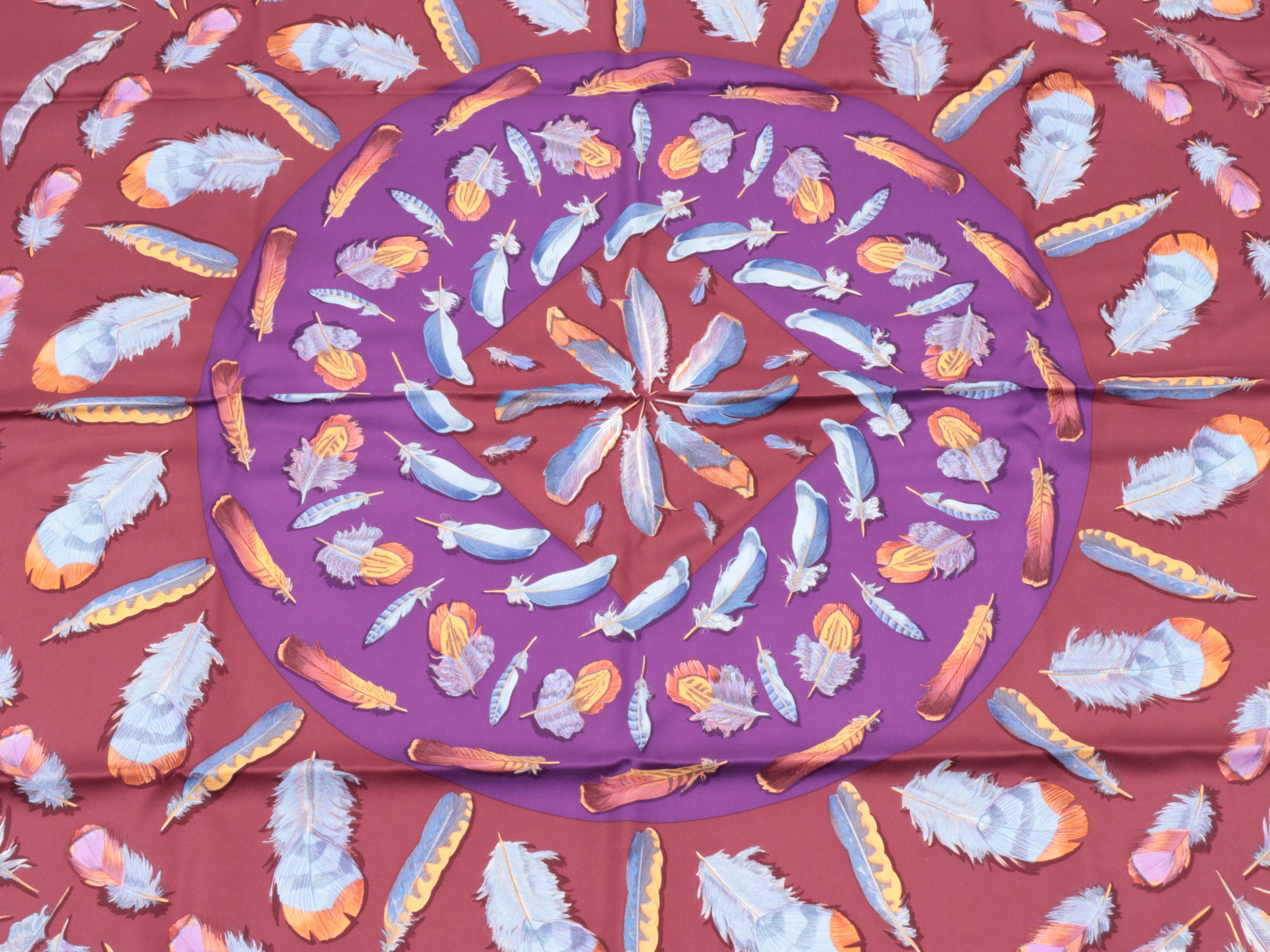 Hermès "Plumes II" Silk Twill Scarf