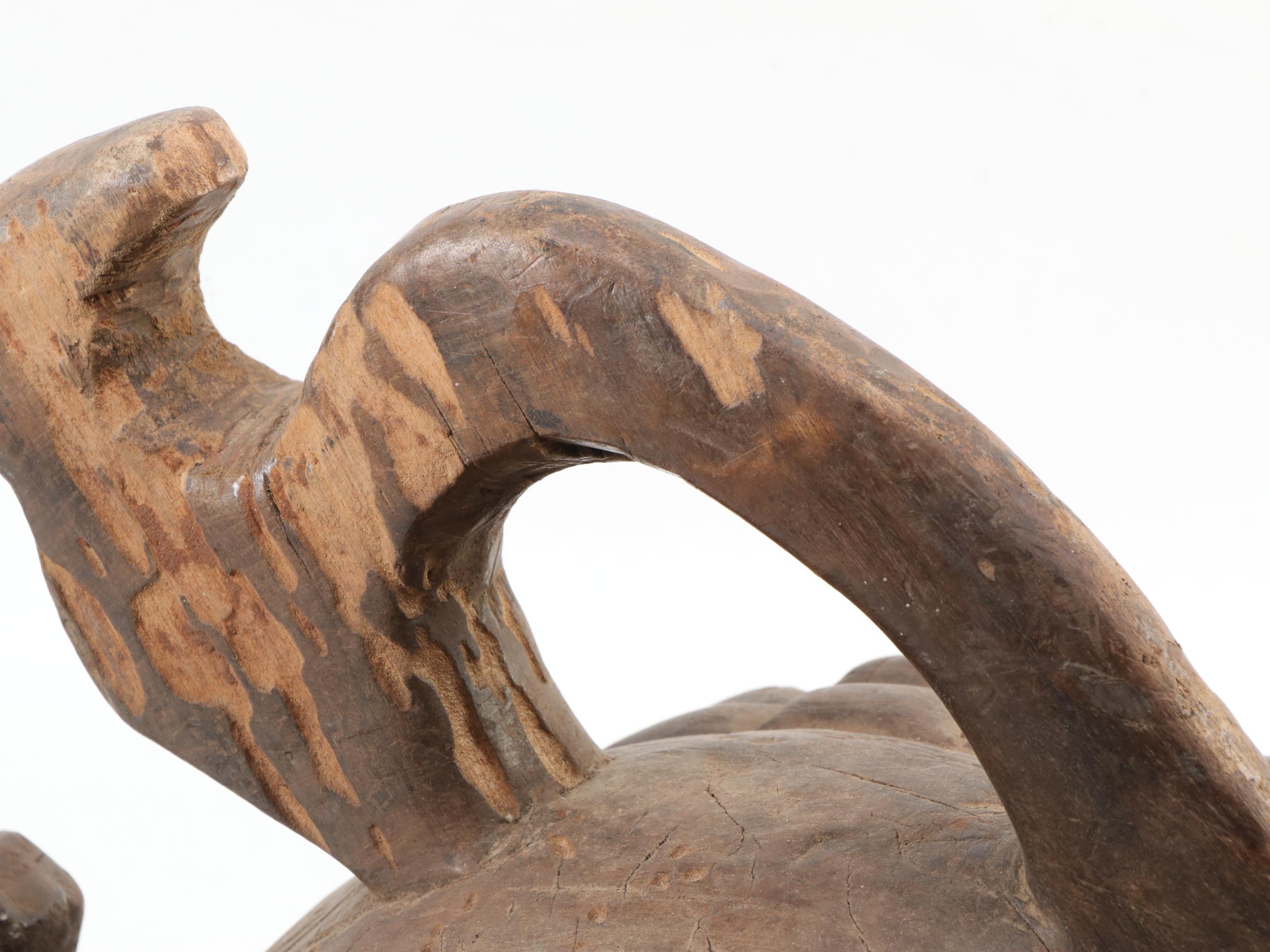 Igbo Style Carved Wood Helmet Mask, West Africa