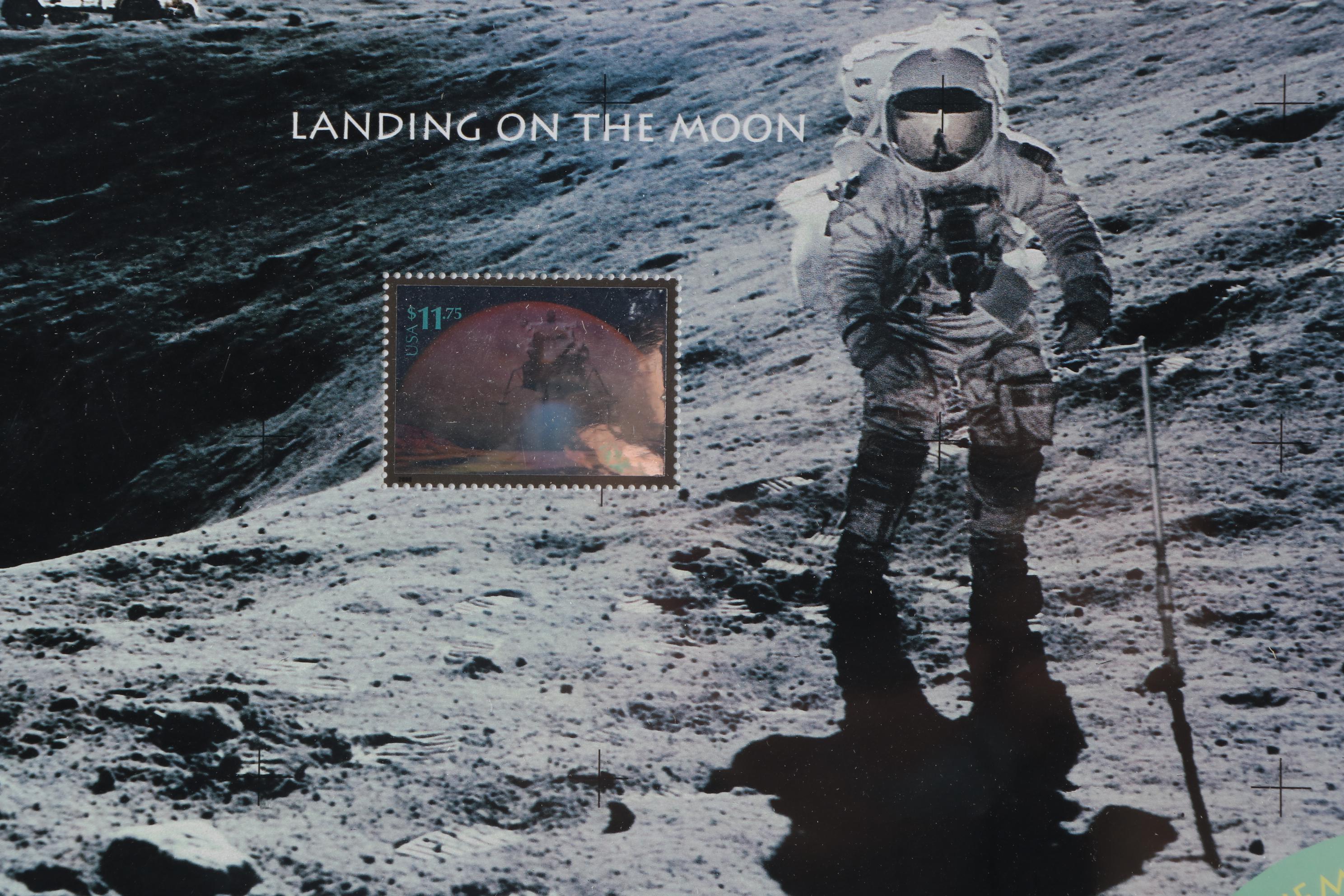 USPS First Hologram Press Sheet of Space Achievement World Stamp Expo, 2000