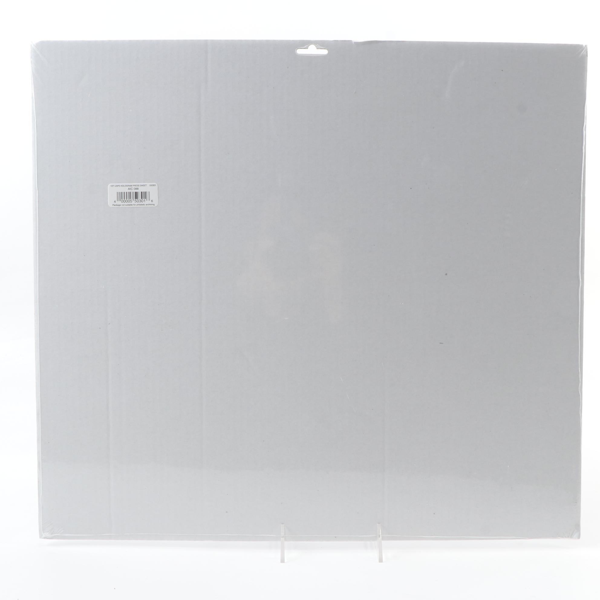 USPS First Hologram Press Sheet of Space Achievement World Stamp Expo, 2000