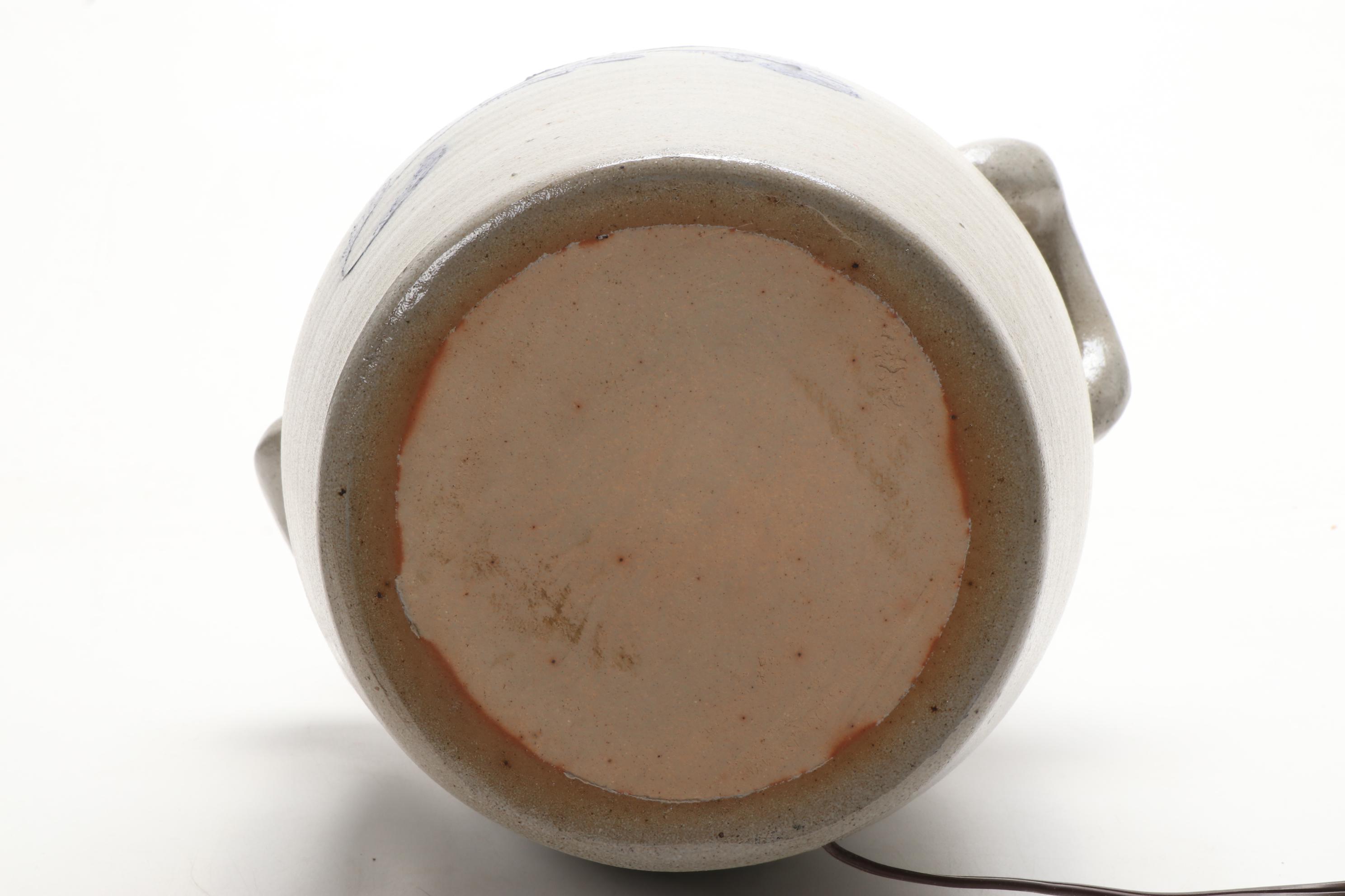 Rowe Pottery Works for Ethan Allen Salt Glazed Stoneware Crock Lamp