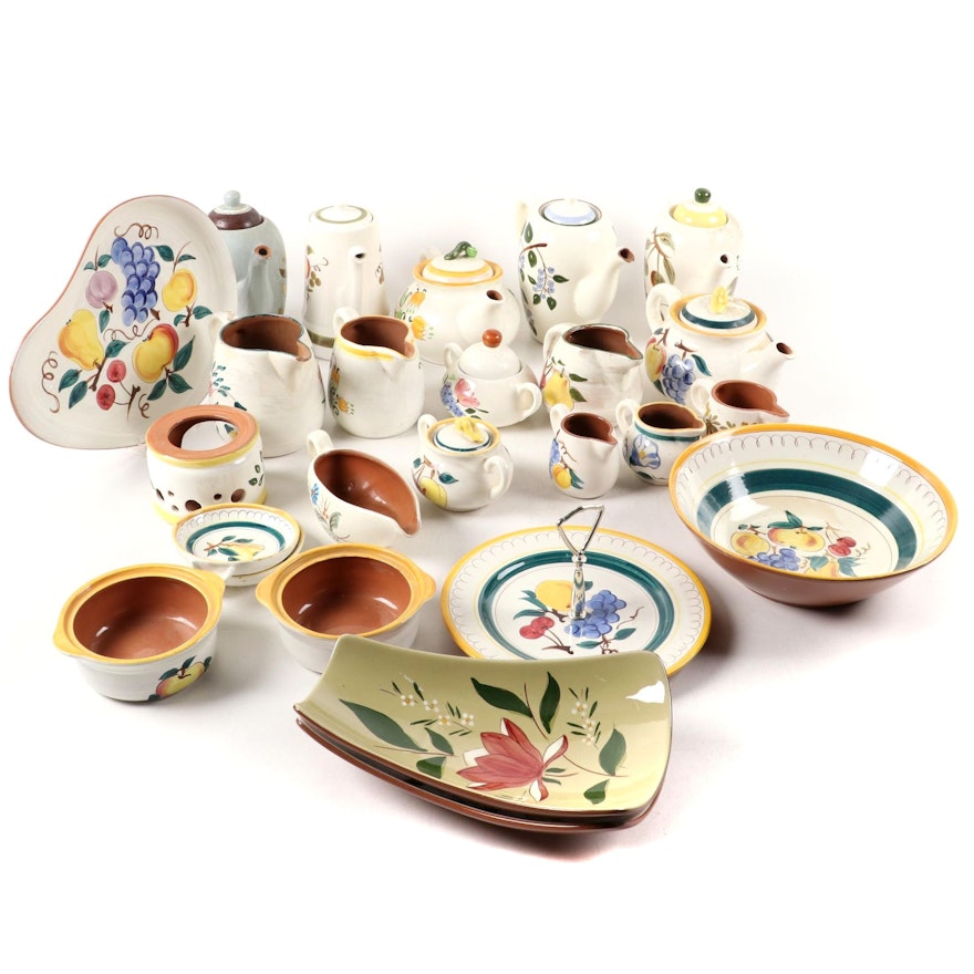 Stangl Pottery and Other Earthenware Dinnerware and Table Accessories