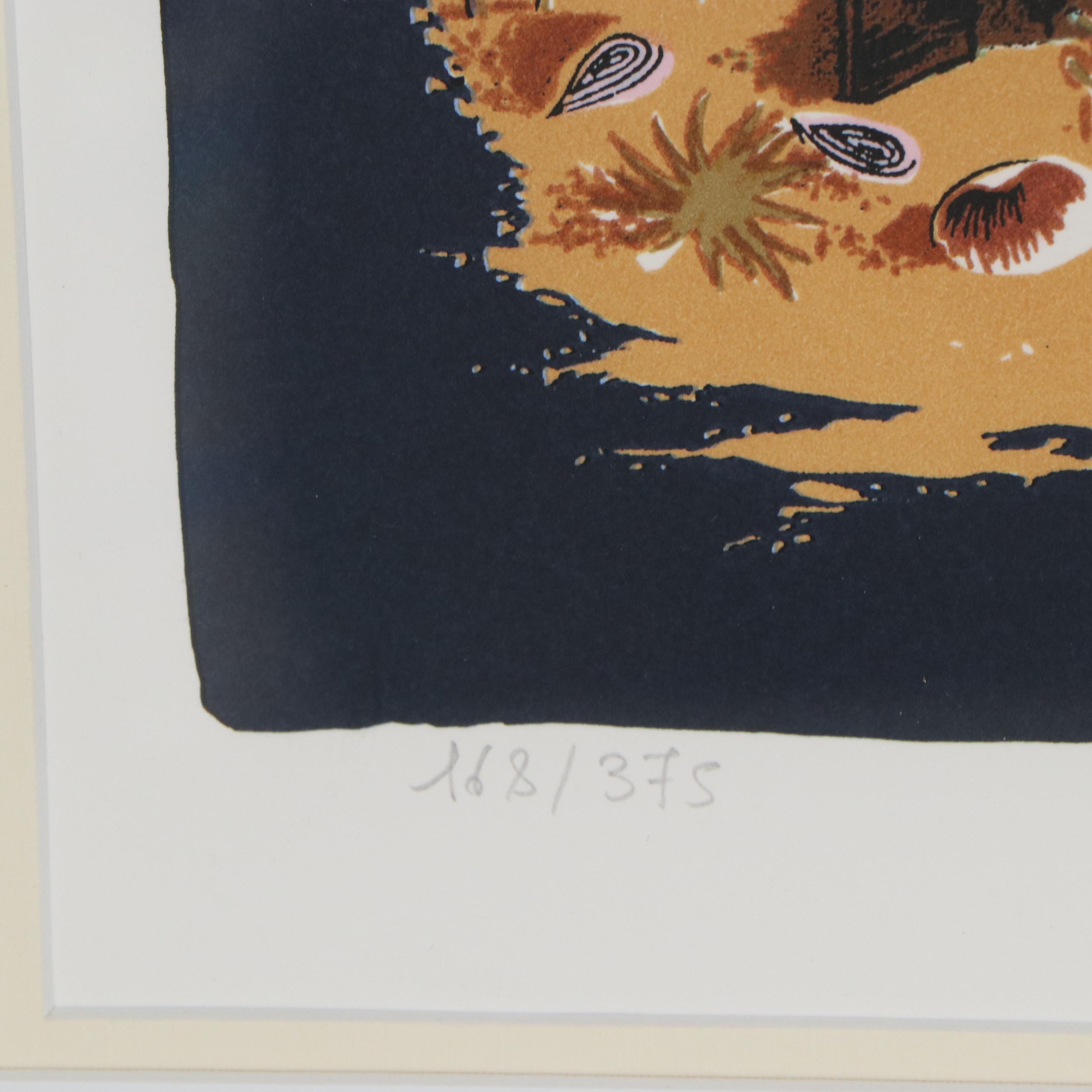 Raymond Peynet Lithograph "Le Rêve du Pêcheur," Late 20th Century