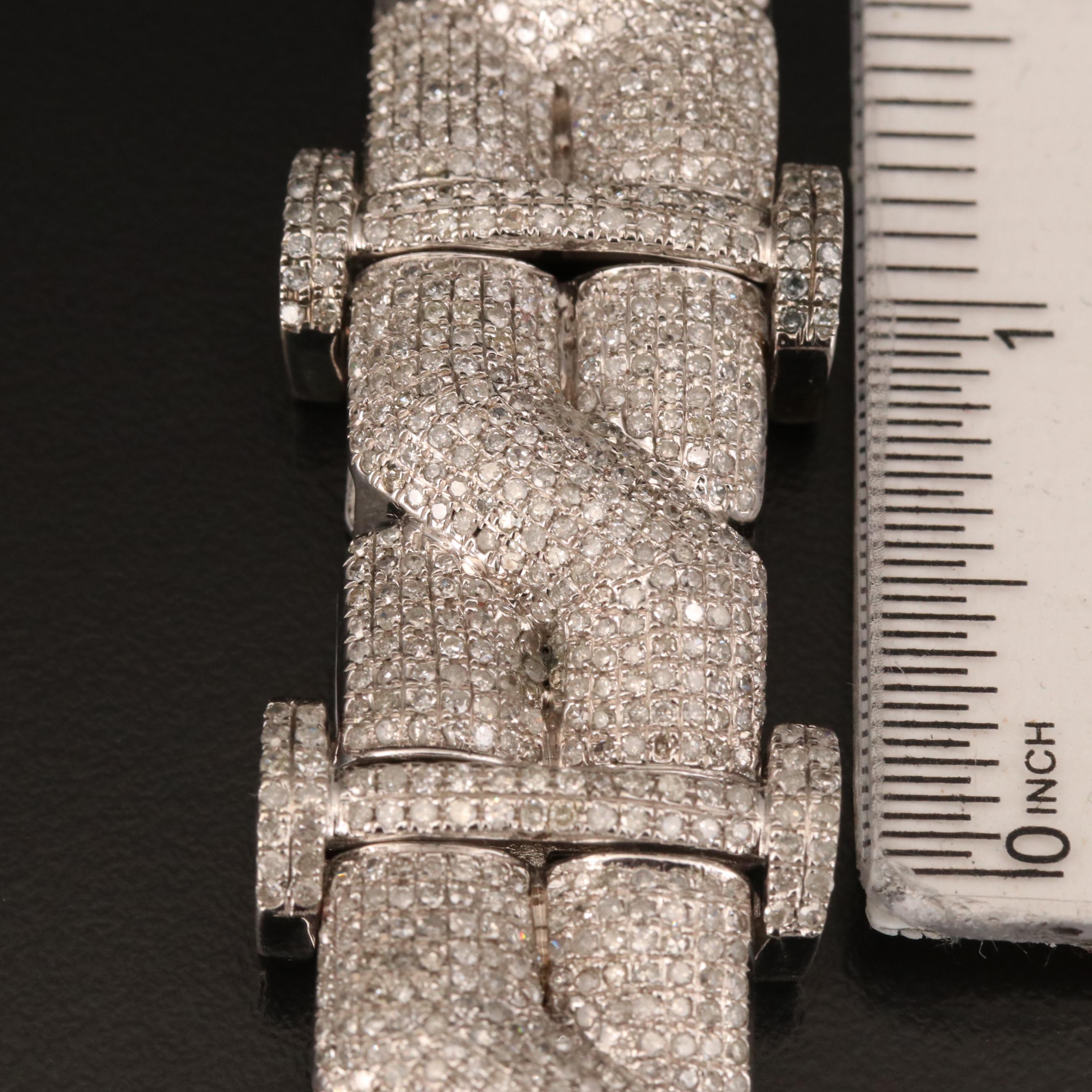 9K 11.50 CTW Diamond Panel Bracelet