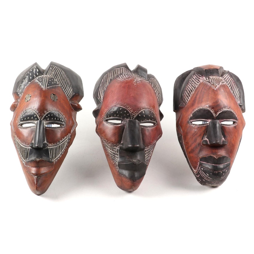 Tikar Style Wood Masks, Cameroon