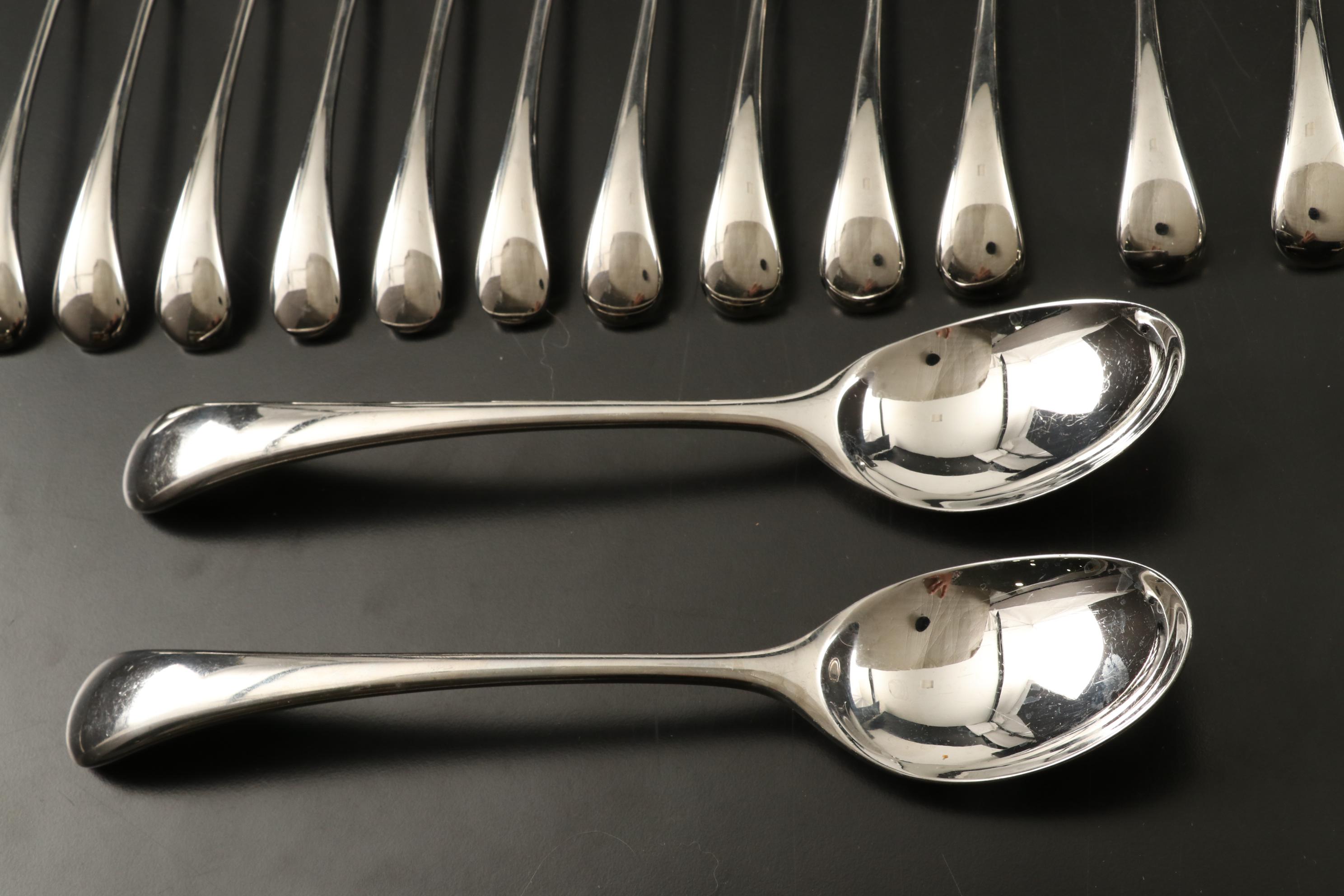 Dansk "Torun" Mid Century Modern Stainless Steel Flatware Set for Ten