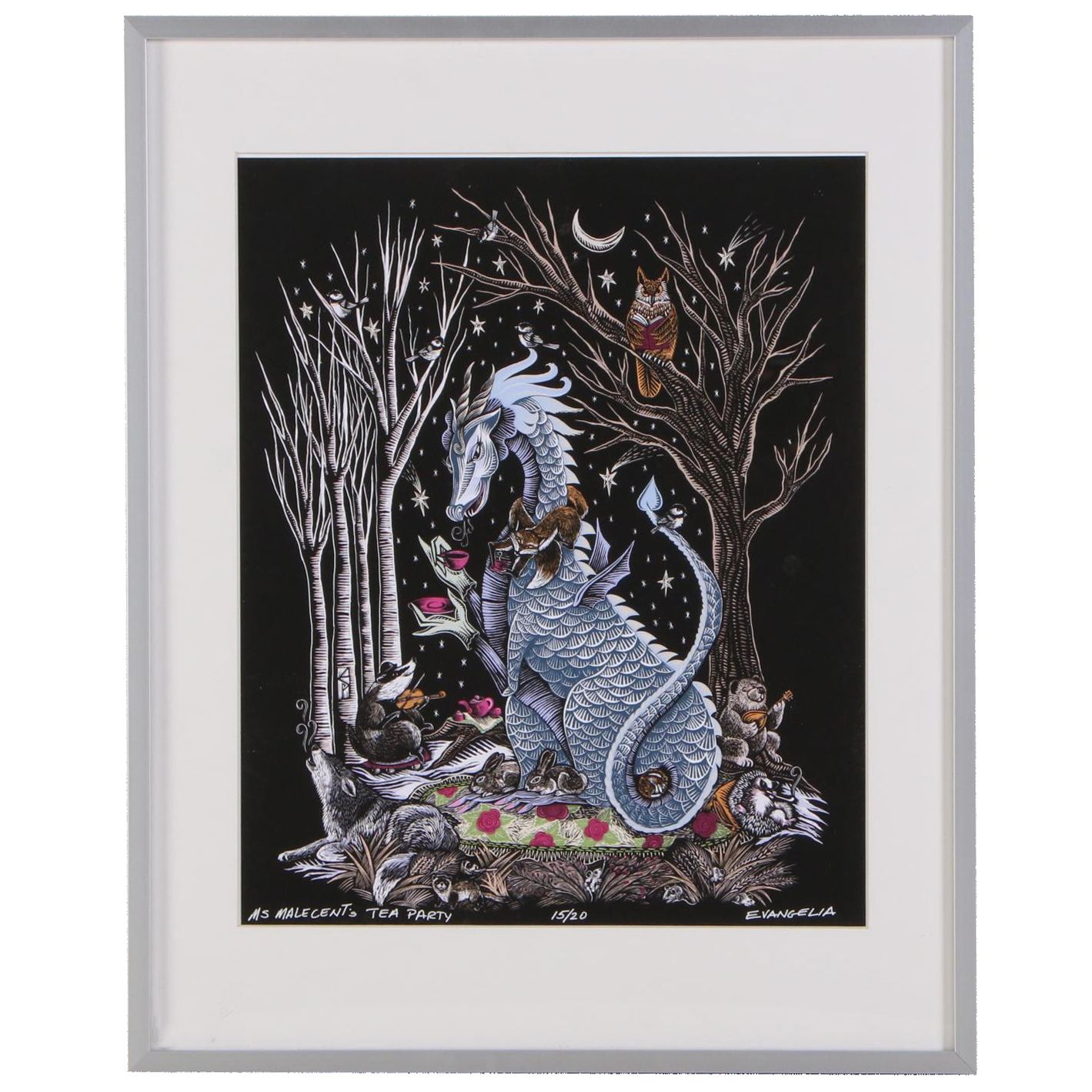 Evangelia Philippidis Giclée "Ms. Malecent's Tea Party," 2019