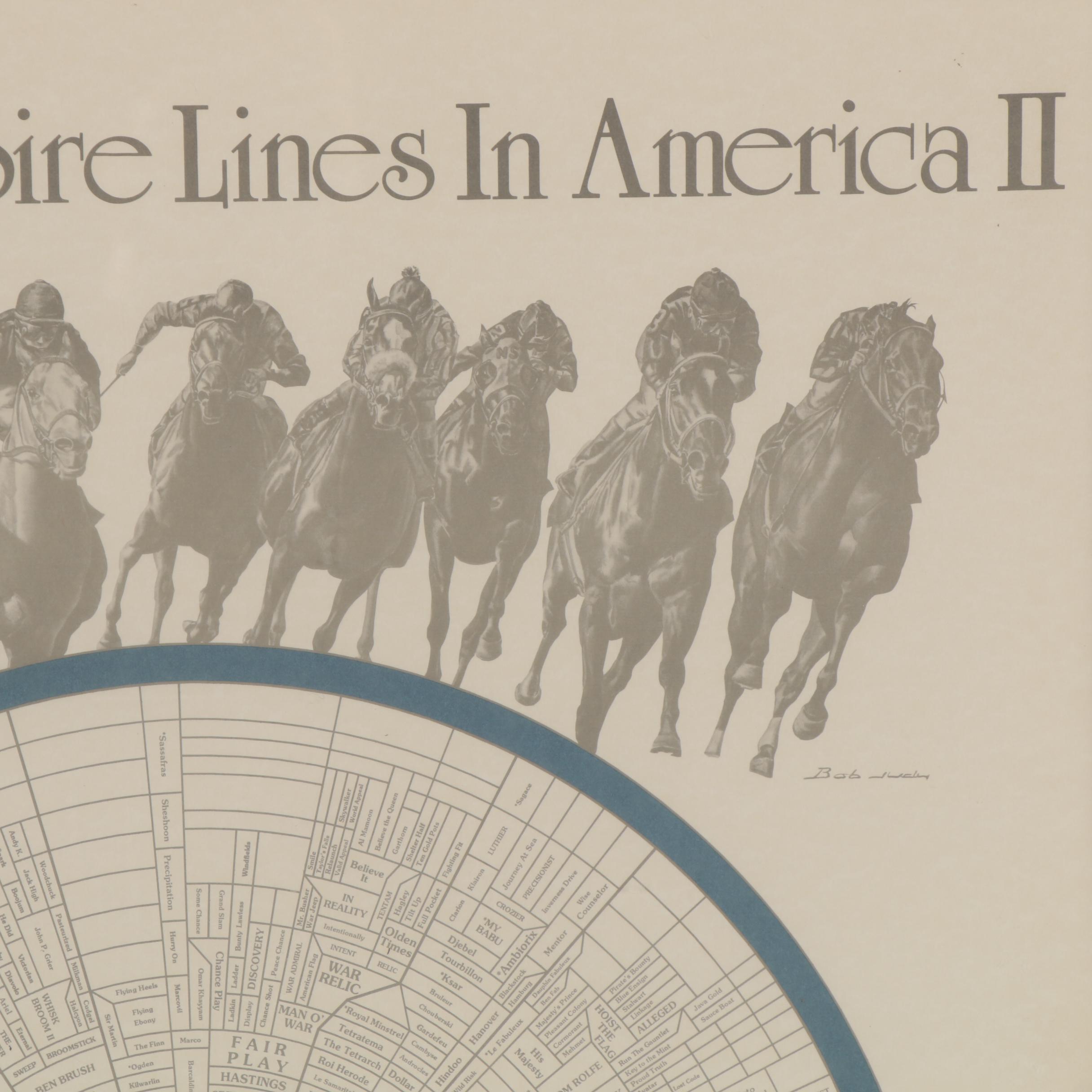 "Prominent Sire Lines in America II" Poster, 1988