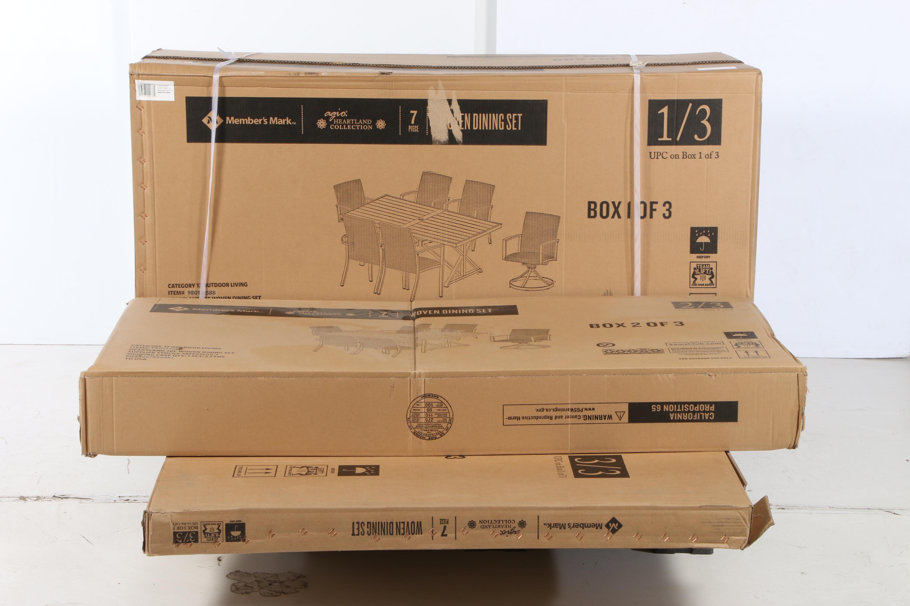 Member's Mark Contemporary "Agio Heartland Collection" 7-Piece Dining Set