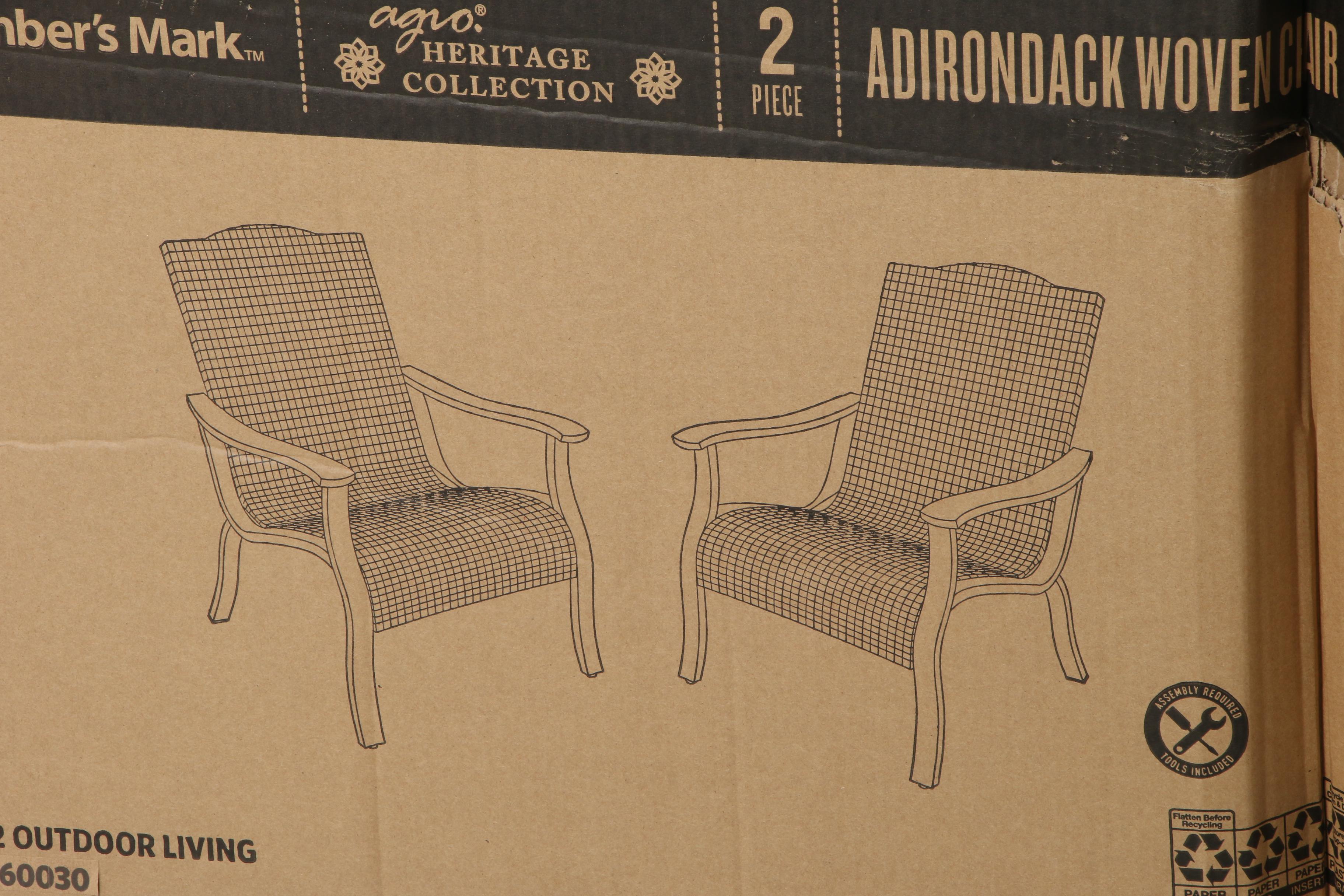 Member's Mark "Agio Heritage Collection" Woven Adirondack Chairs