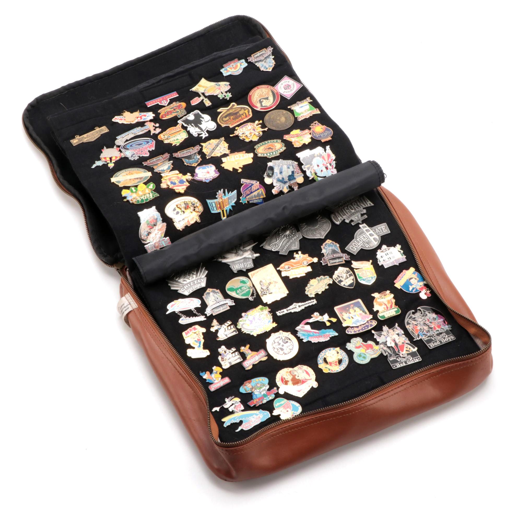 Disney Character Pinbacks Including Mickey, Winnie, Donald, Dumbo, and More