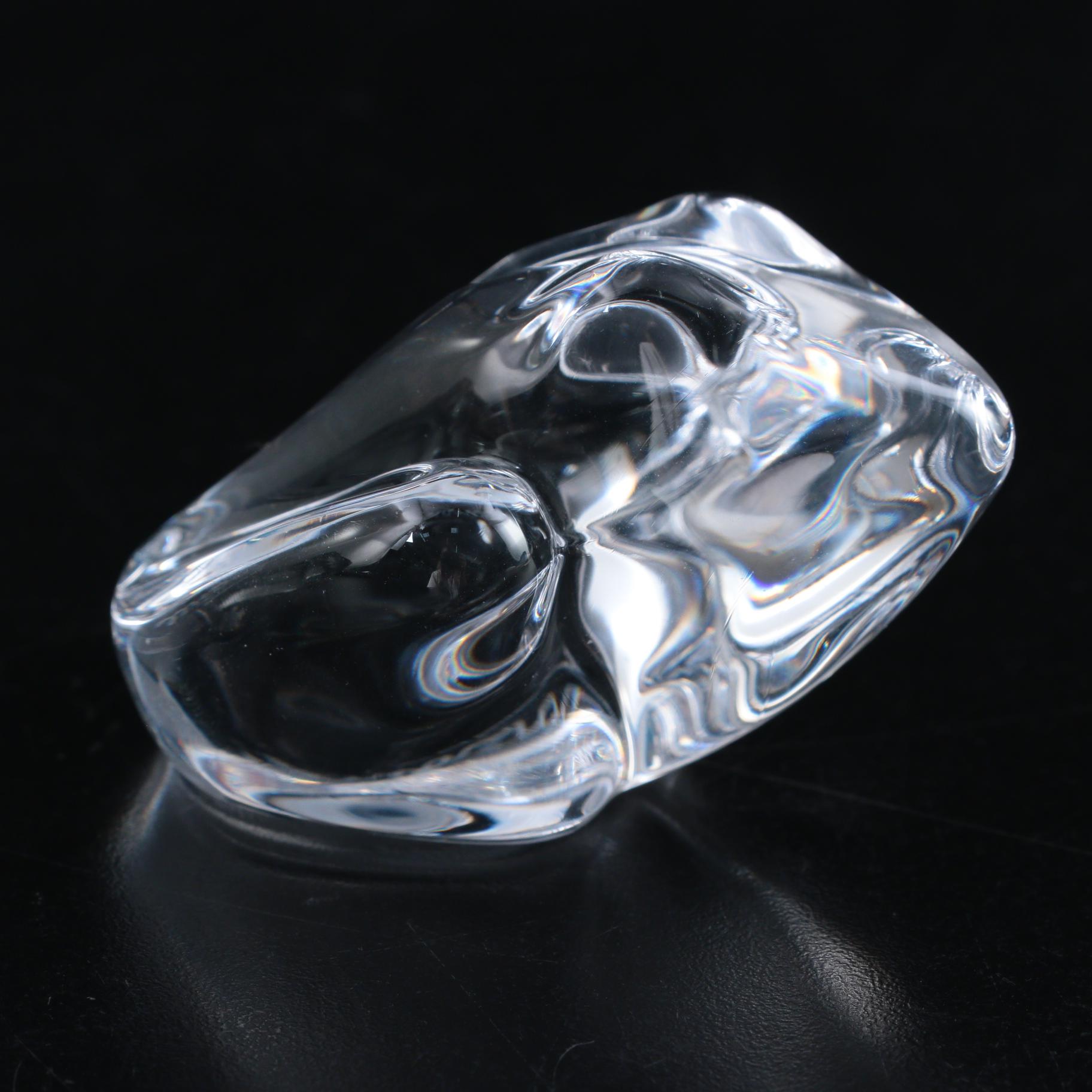 Daum Crystal Frog Figurines