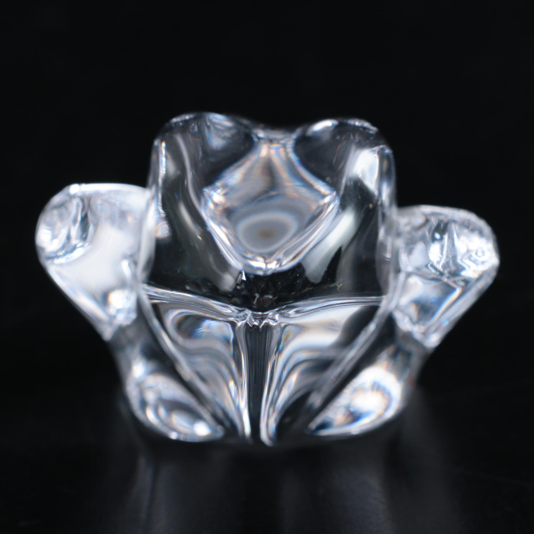 Daum Crystal Frog Figurines