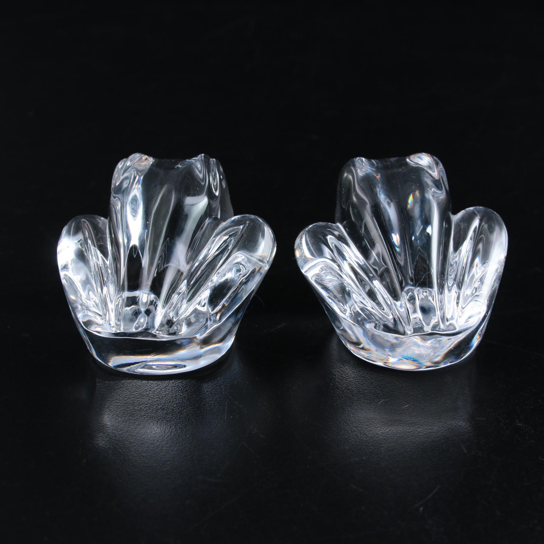 Daum Crystal Frog Figurines
