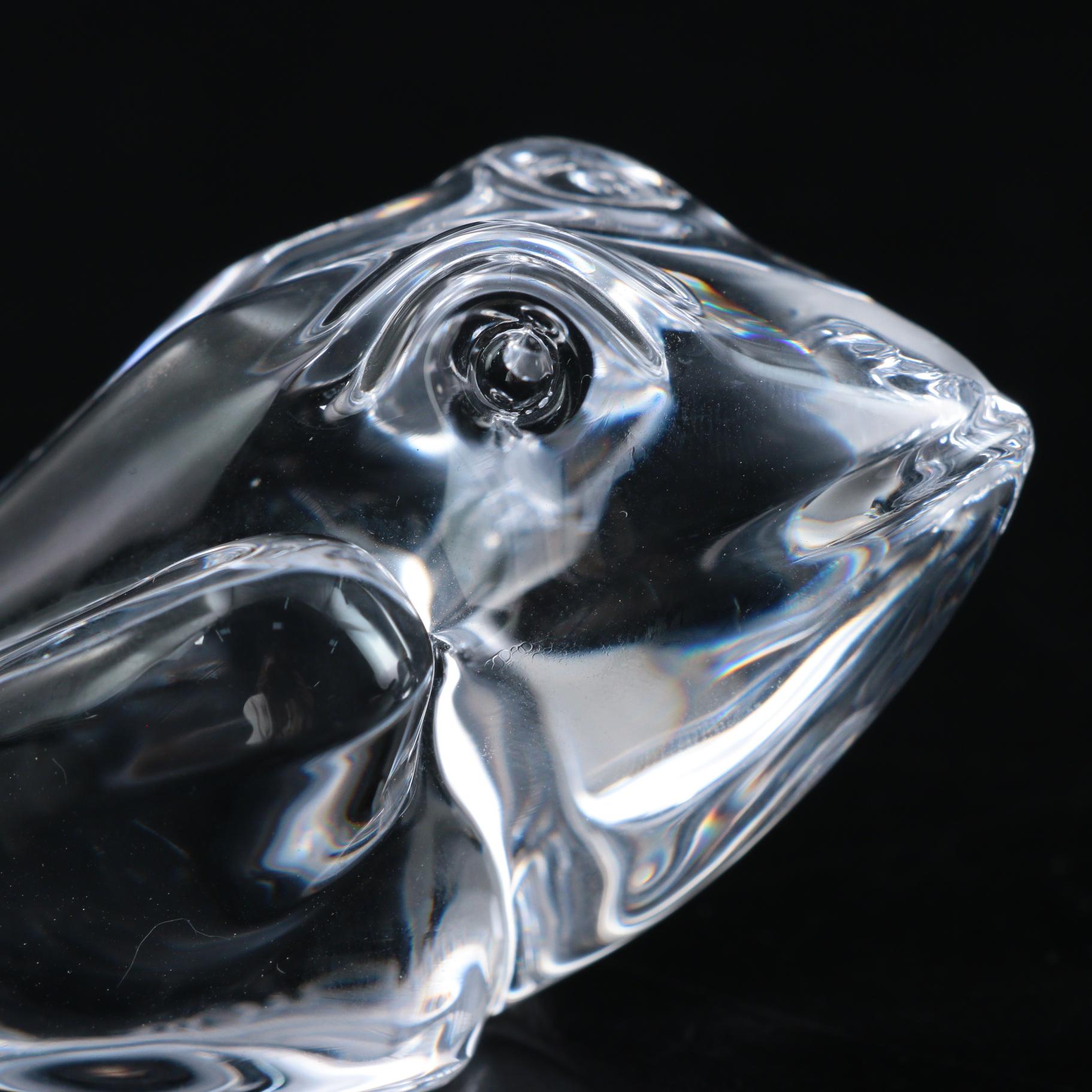 Daum Crystal Frog Figurines