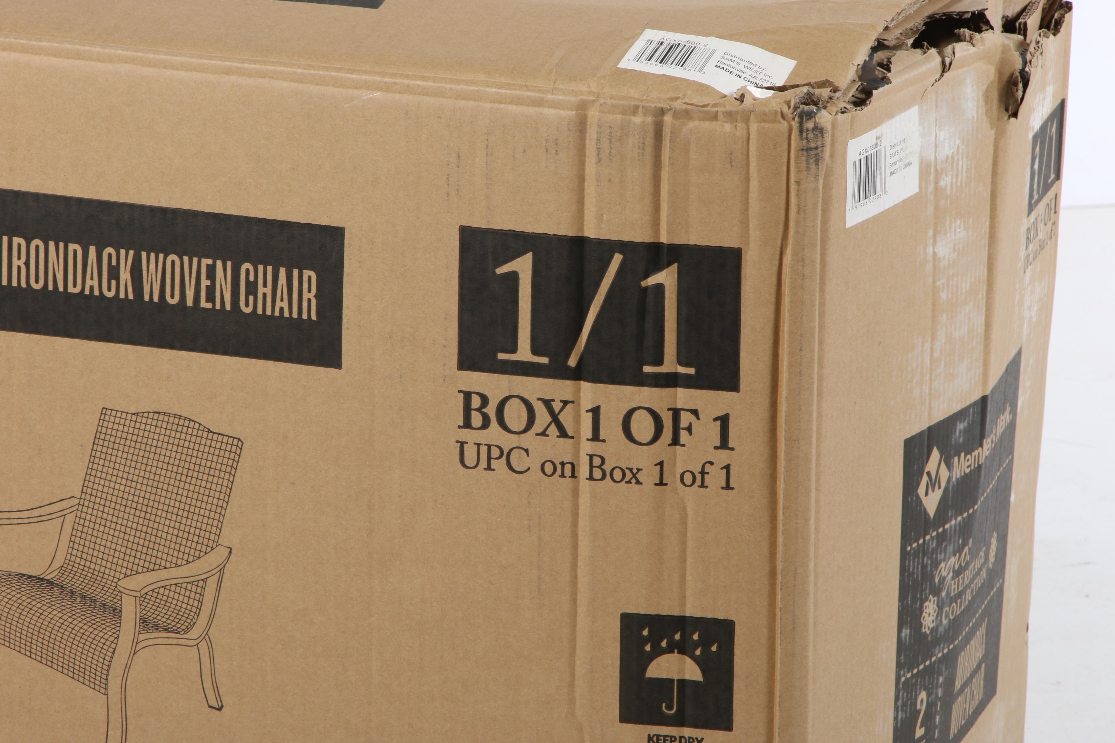 Pair of Member's Mark "Agio Heritage Collection" Woven Adirondack Chairs