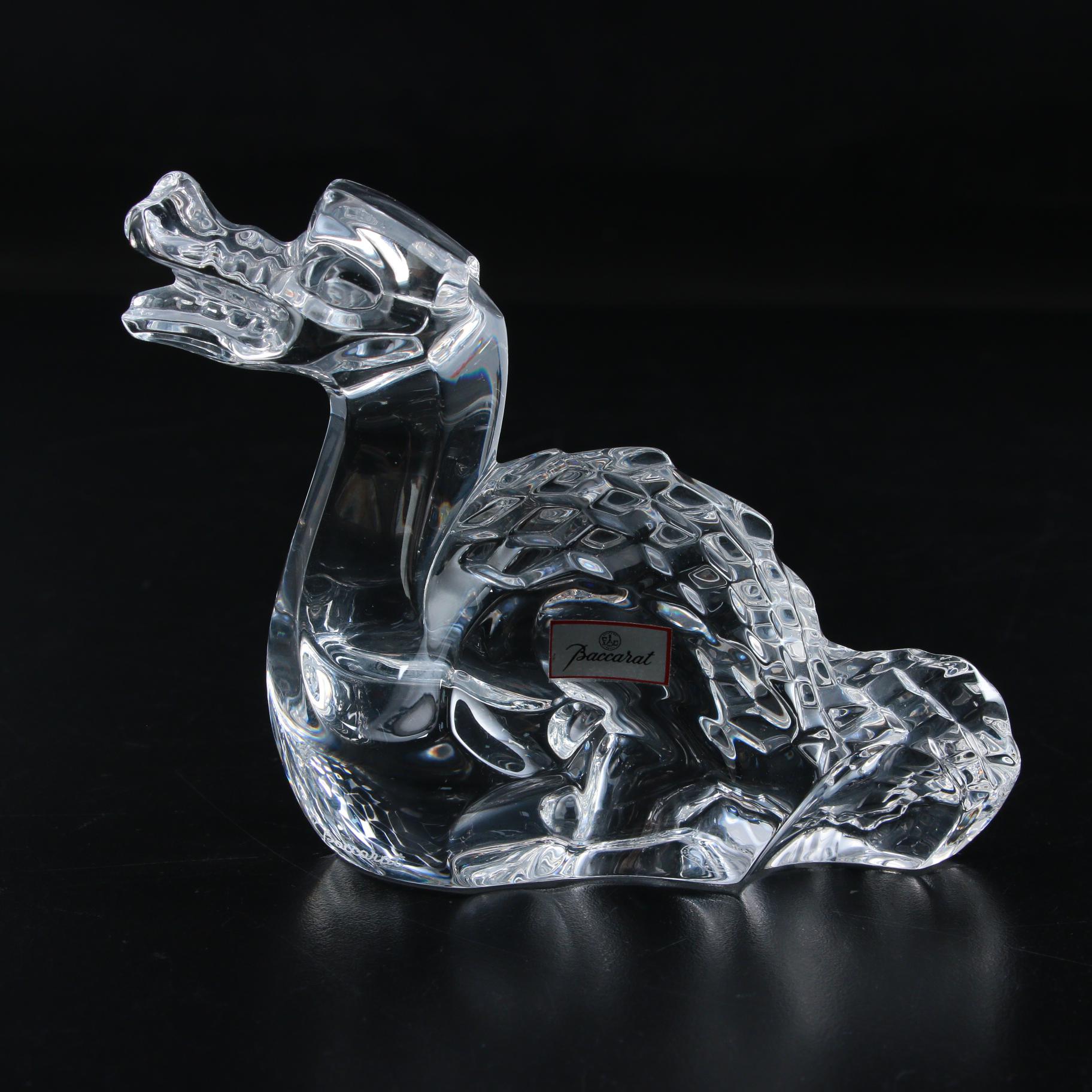 Baccarat Crystal Dragon Figurine