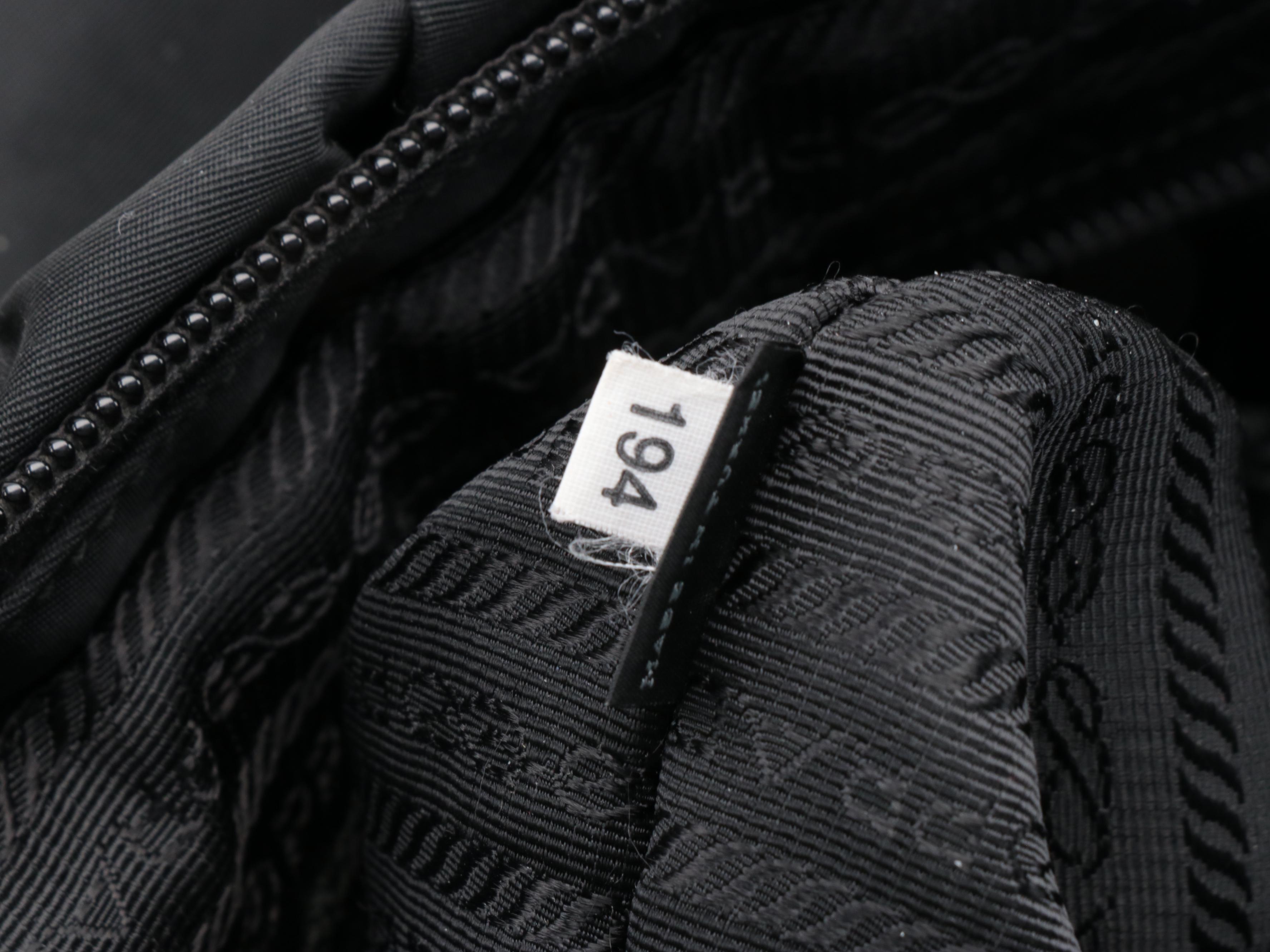 Prada Bauletto Bow Two-Way Bag BN1845 in Tessuto Nylon with Leather Trim