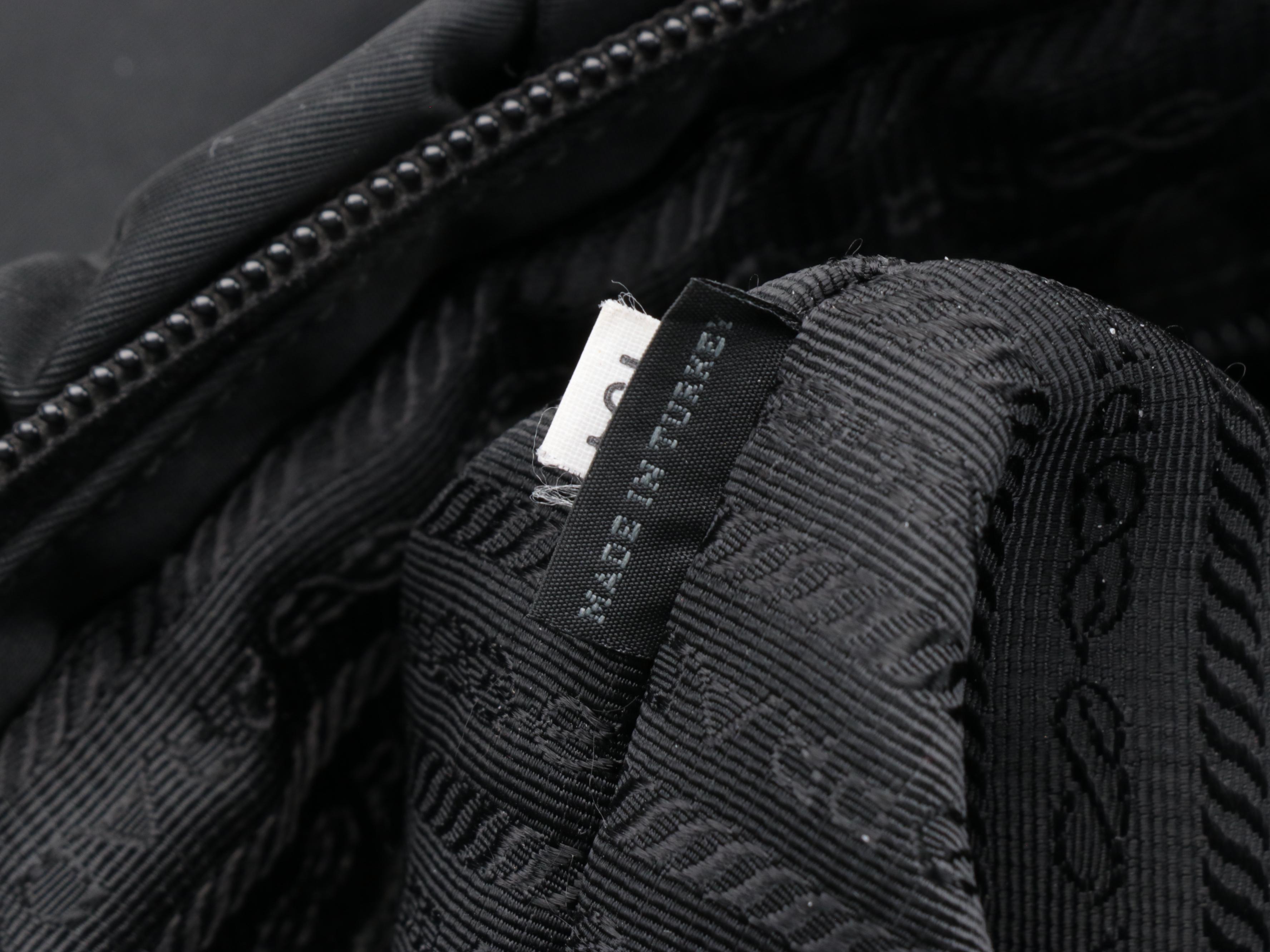 Prada Bauletto Bow Two-Way Bag BN1845 in Tessuto Nylon with Leather Trim