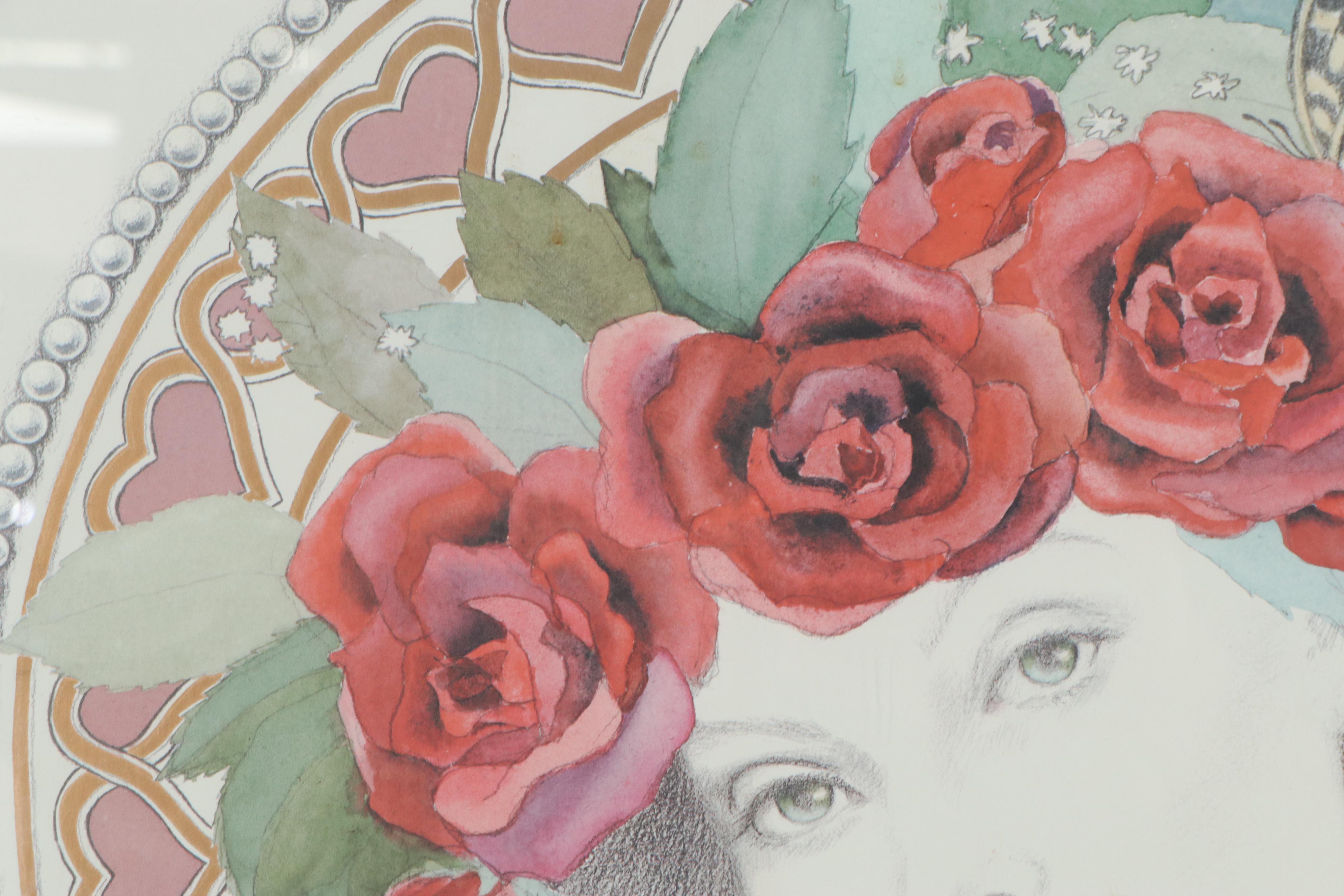 Offset Lithograph after Mousie "Mardi Gras Valentine," 21st Century